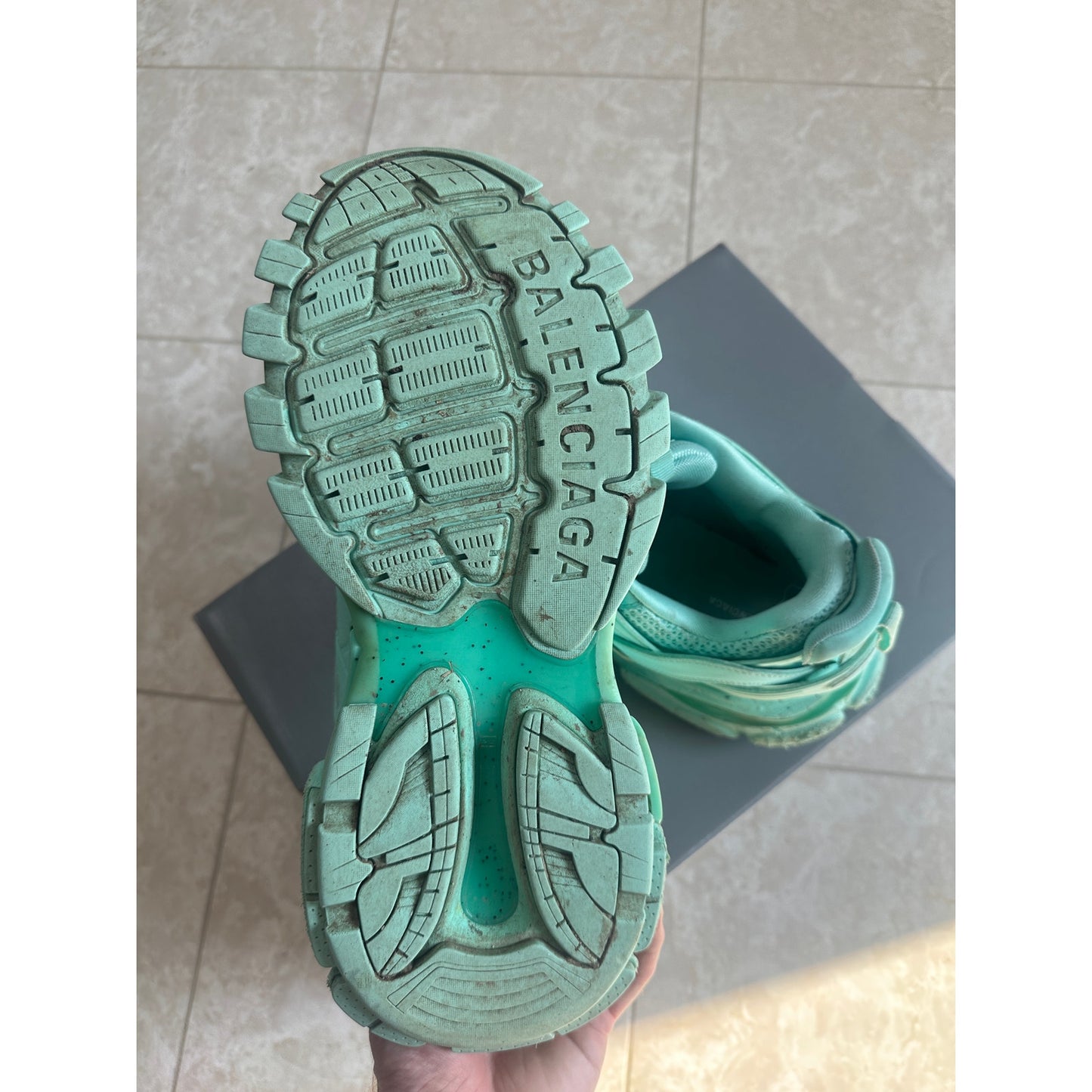 Size 11 - Balenciaga Mens Track Sneaker 'Mint'