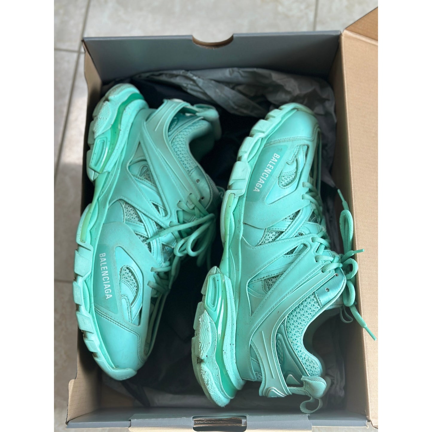 Size 11 - Balenciaga Mens Track Sneaker 'Mint'