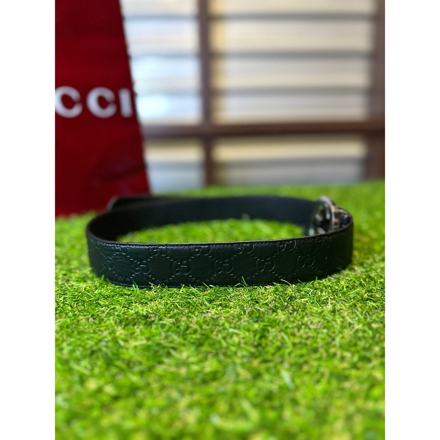 Gucci Monogram GG Black Belt
