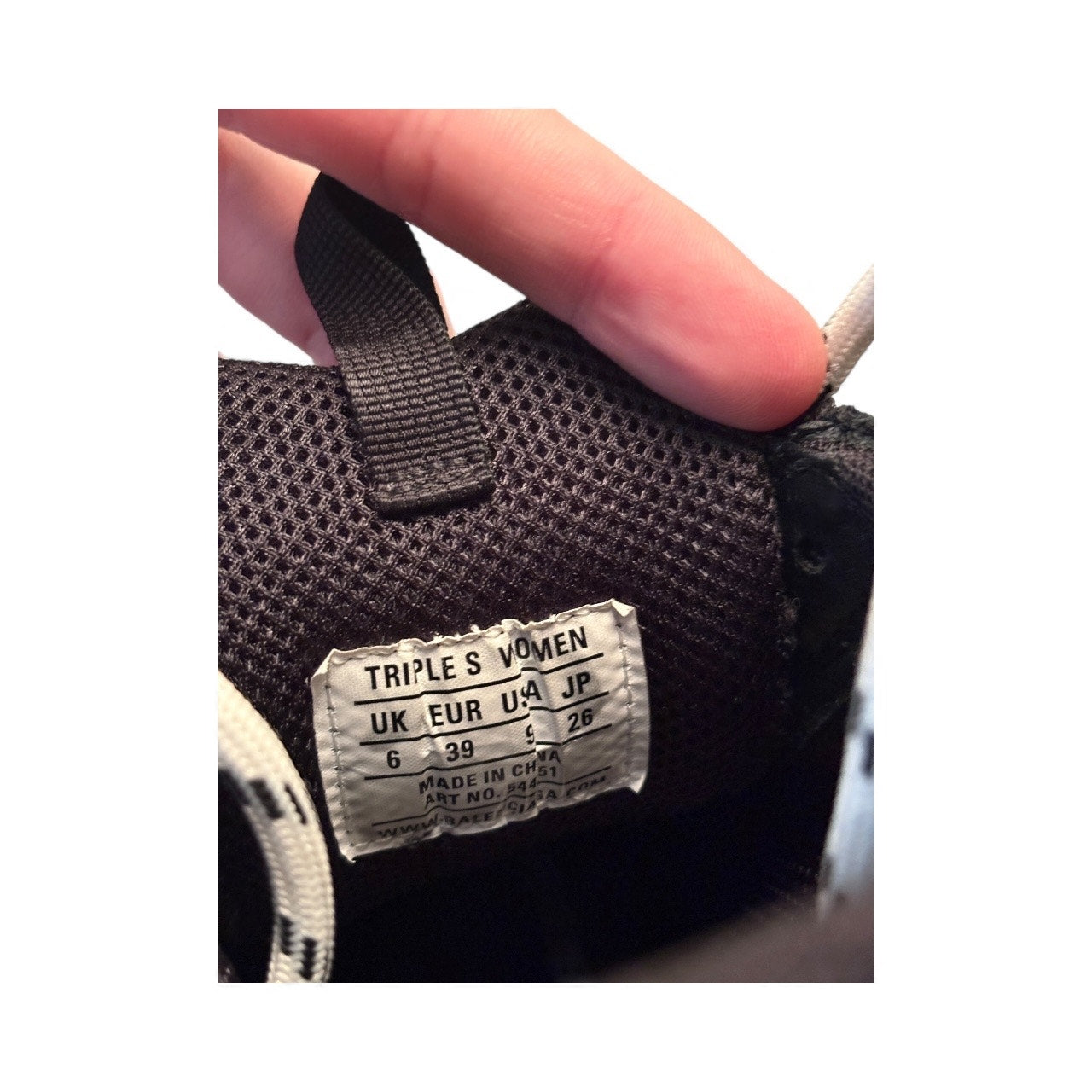 Balenciaga Triple S Black Sneakers | Size 39 / 6M / 9W