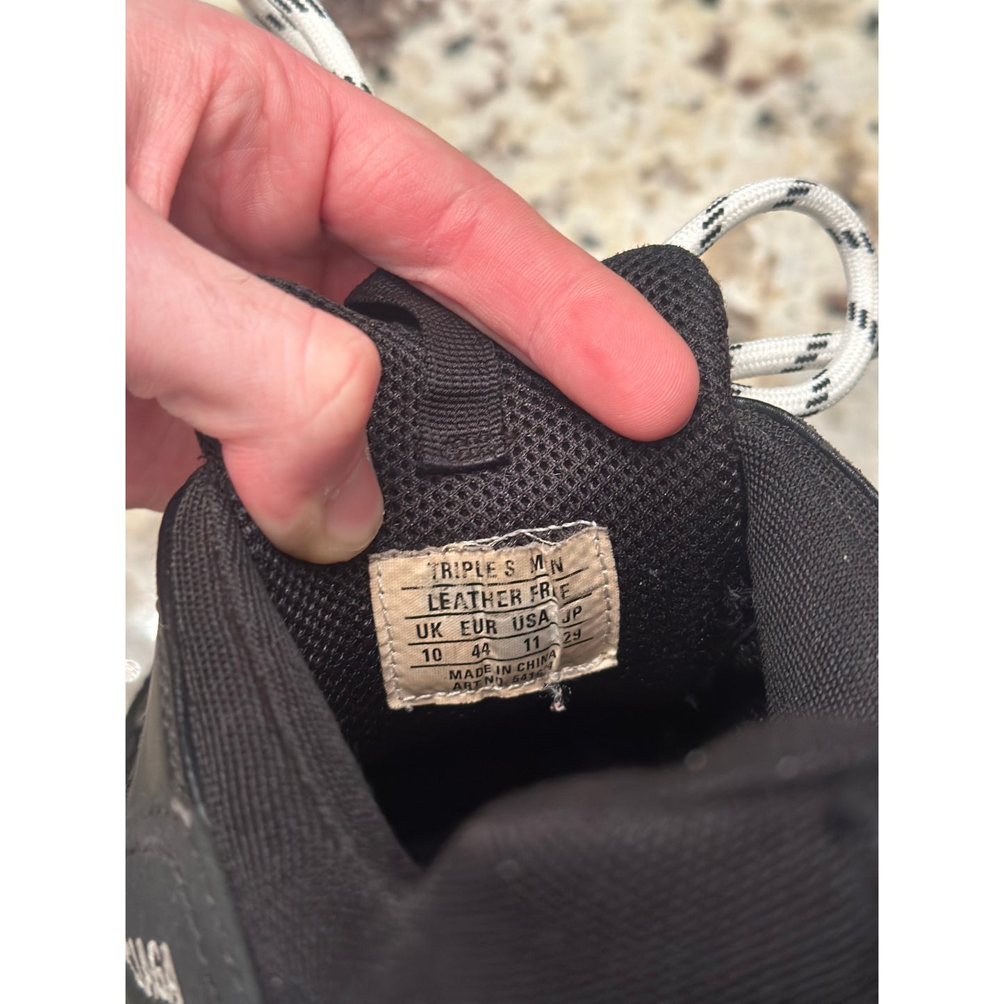 Size 11 - Balenciaga Triple S "Clear Sole" Black
