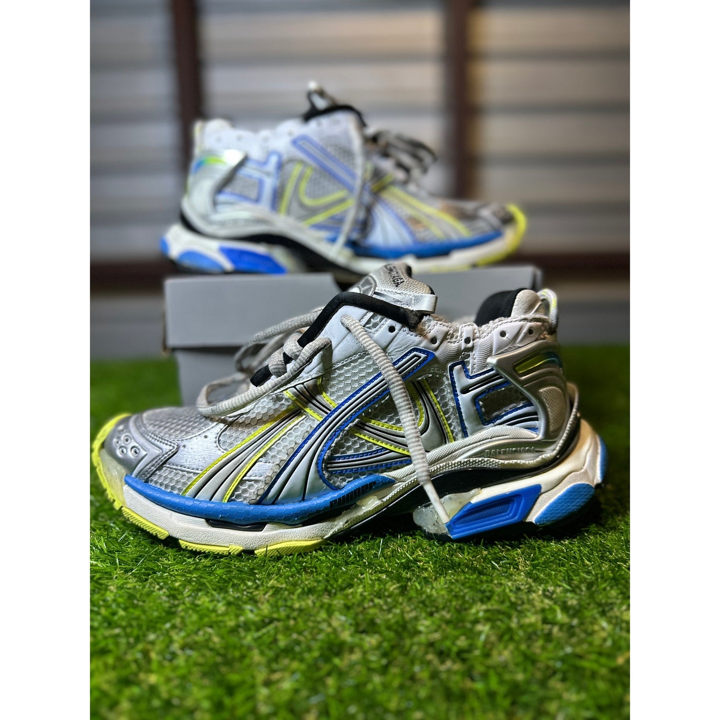 Balenciaga Runner Sneakers Blue/Yellow/White | Size 42EU