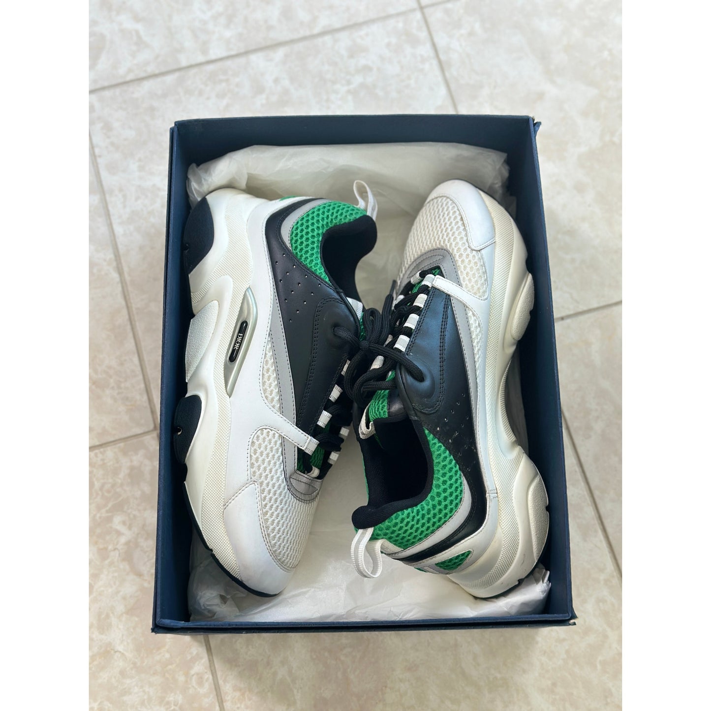 Size 9 - Dior B22 Green/Black/White Sneakers