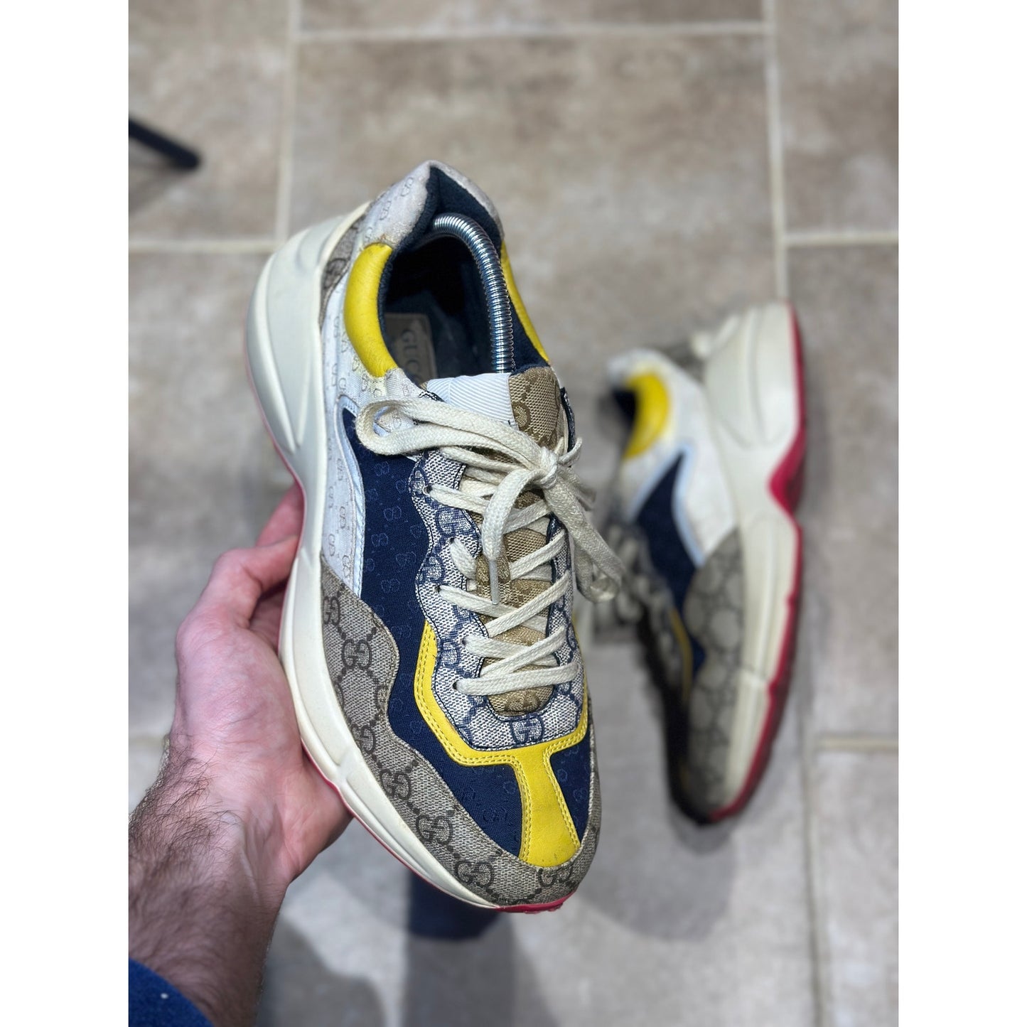 Gucci GG Rython ‘Beige White Yellow’ Size 8.5G