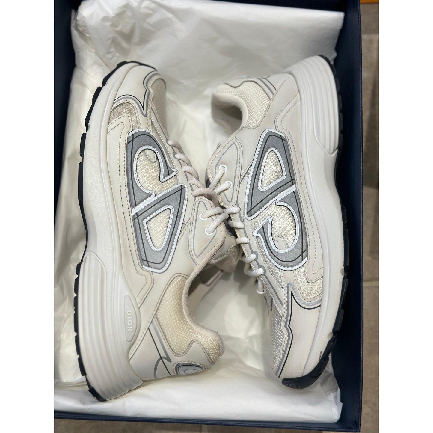 Size 9 - Dior B30 "White Grey" Sneakers