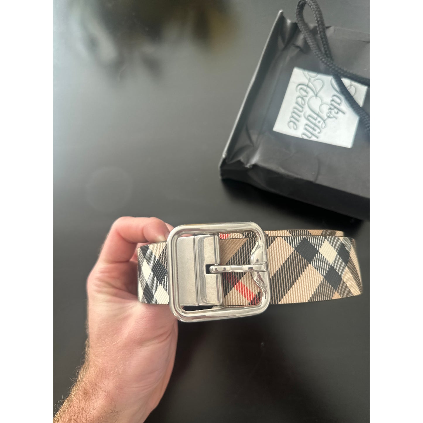 Burberry Vintage Check and Leather Belt