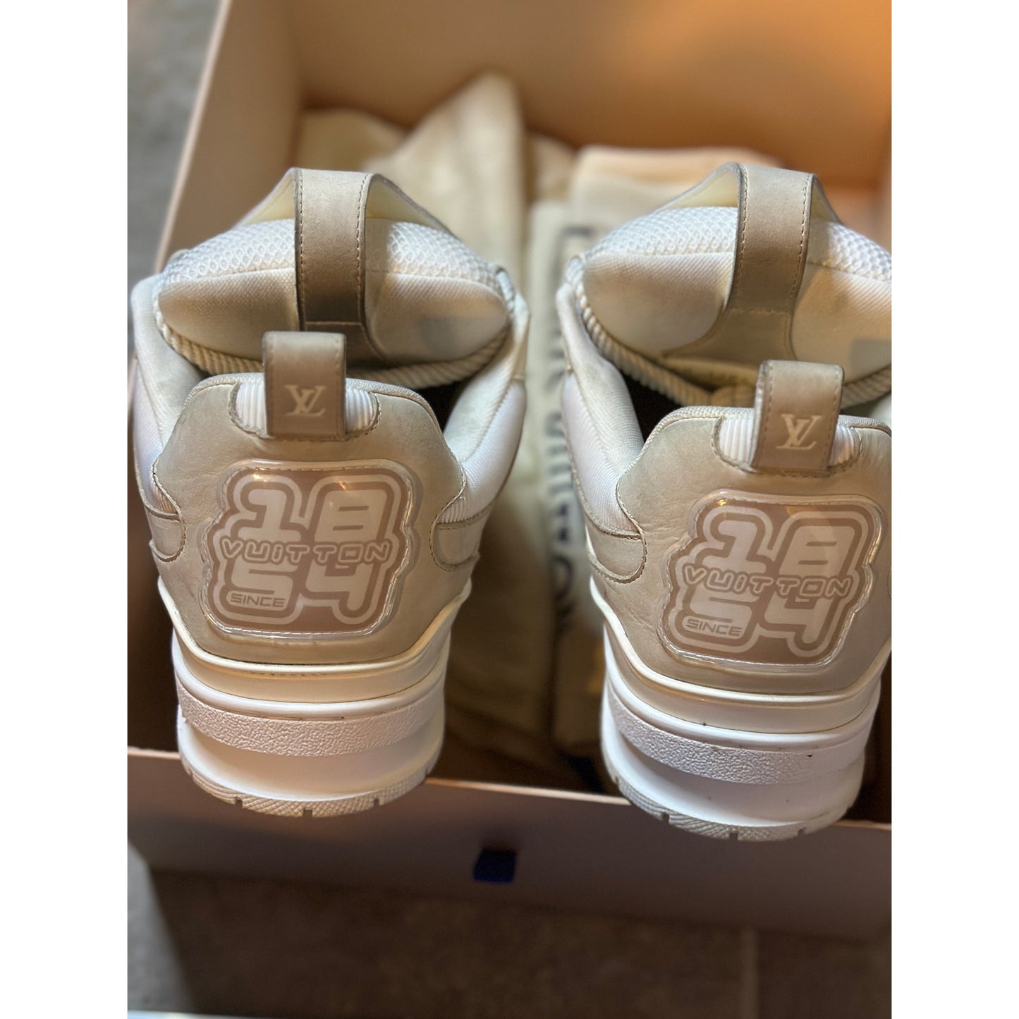 Louis Vuitton LV Skate "Beige/White" Trainer Size 8.5UK