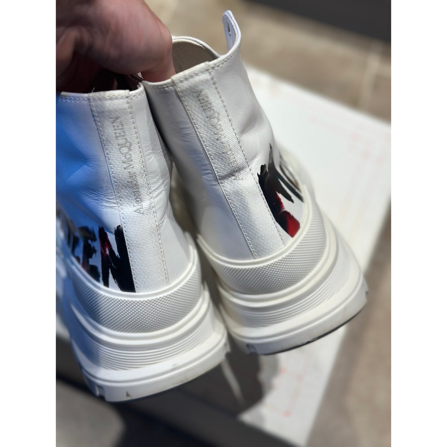 Size 9 - Alexander McQueen “High Top Lug Sole Sneakers”