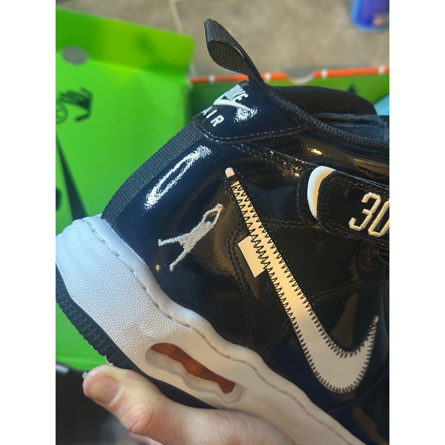 Size 11.5 - OFF-WHITE Air Force One Mid Black Sneakers
