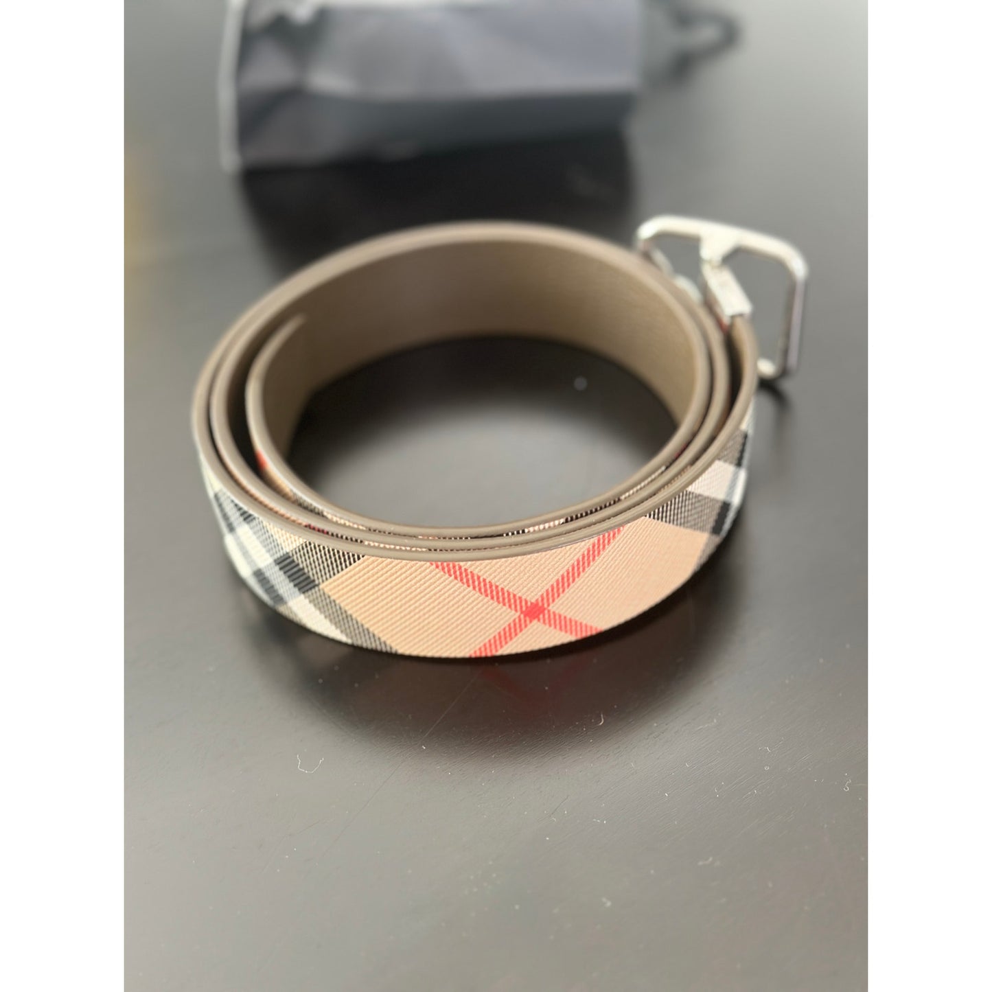 Burberry Vintage Check and Leather Belt