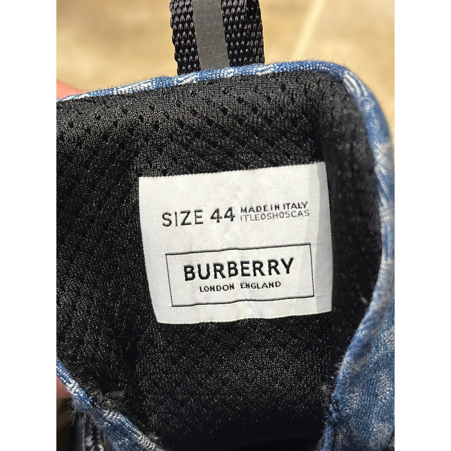 Burberry Arthur Monogram Print Sneaker Blue | Size 11US