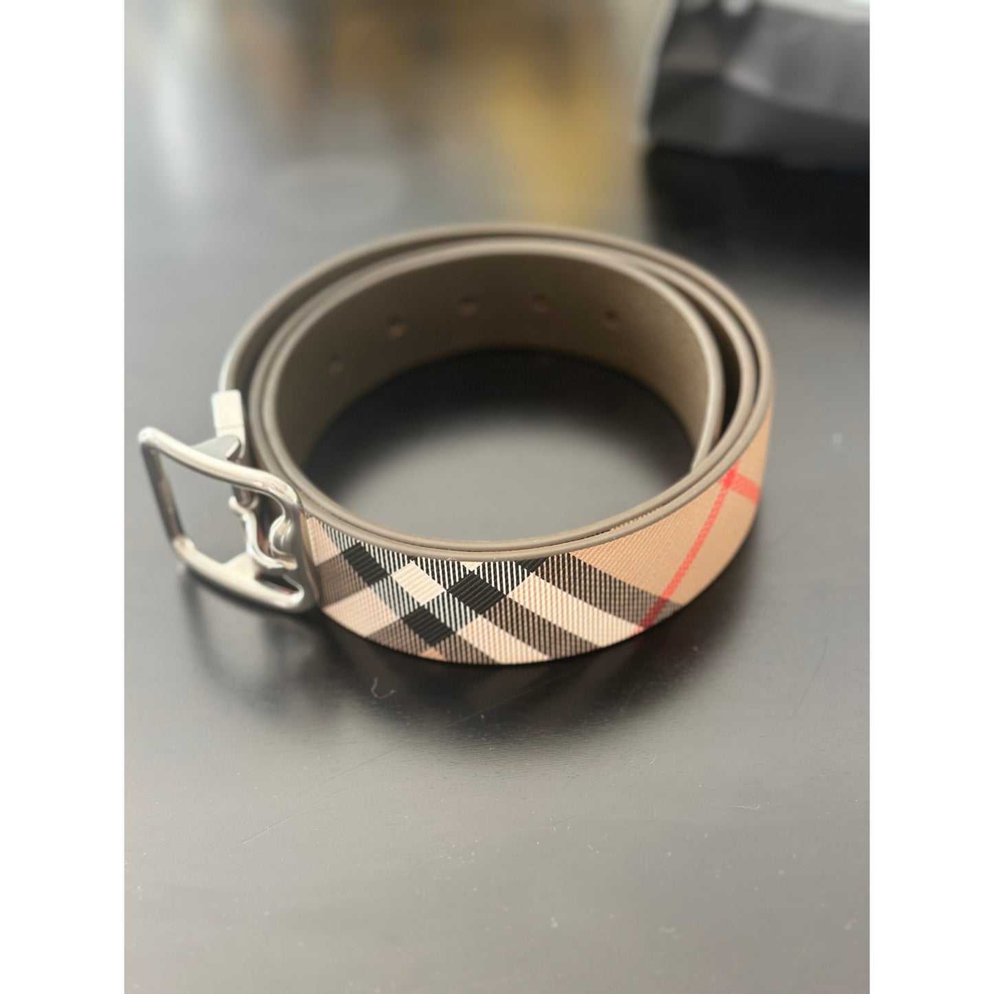 Burberry Vintage Check and Leather Belt