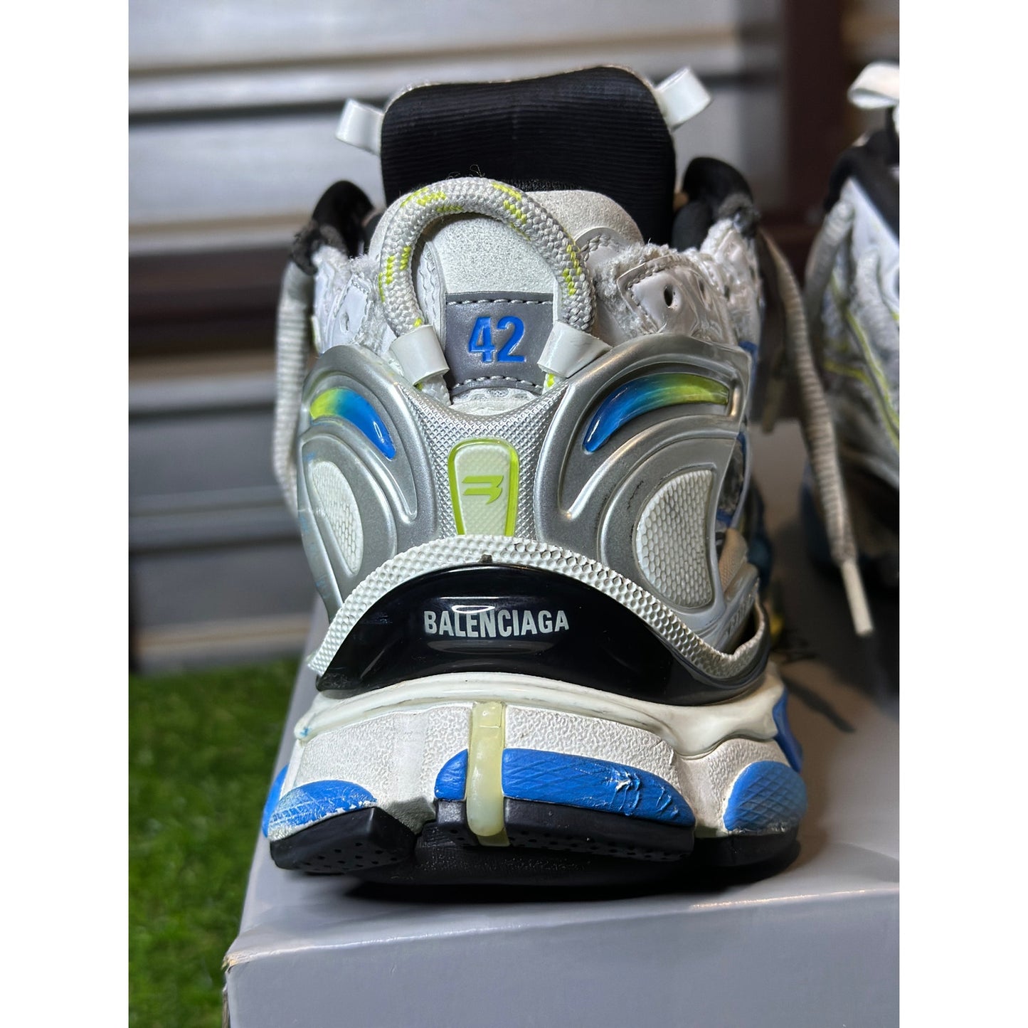 Balenciaga Runner Sneakers Blue/Yellow/White | Size 42EU