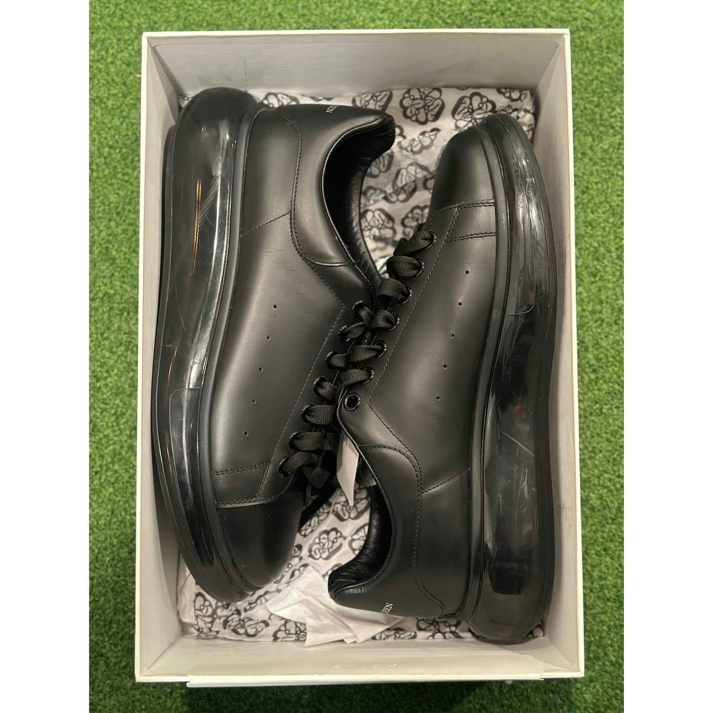 US11 - Alexander McQueen Oversized Triple Black Shiny Sole