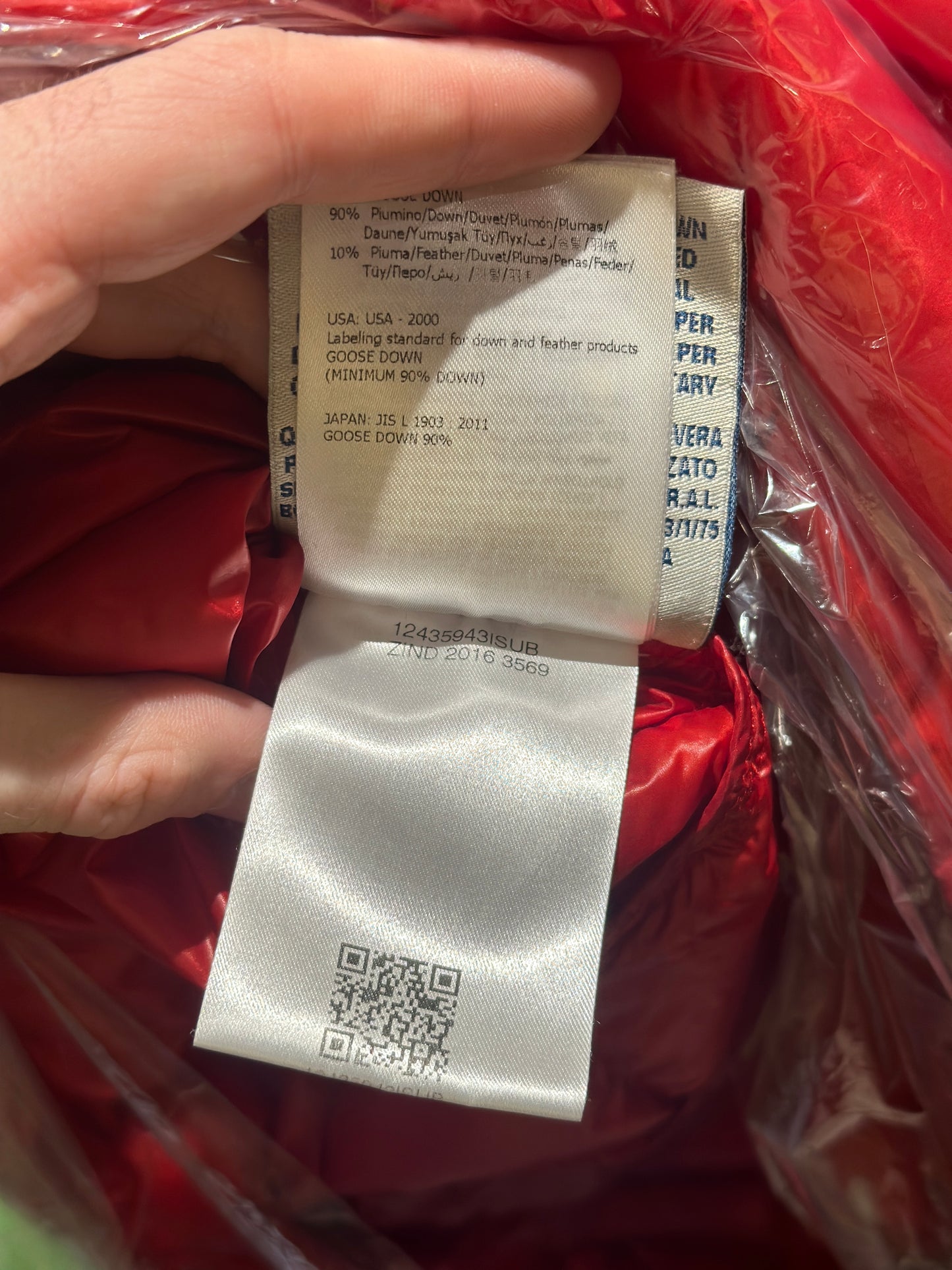 Large - Moncler Maya Red Down Light Jacket