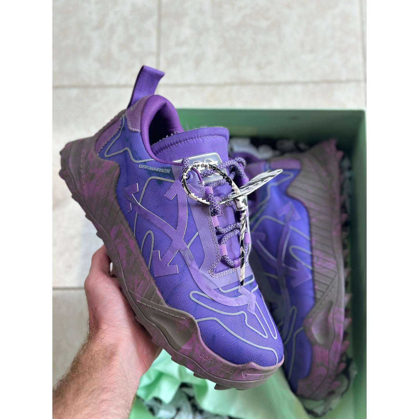 Size 11 - Off-White Odsy-1000 Purple Galaxy Men's Sneakers
