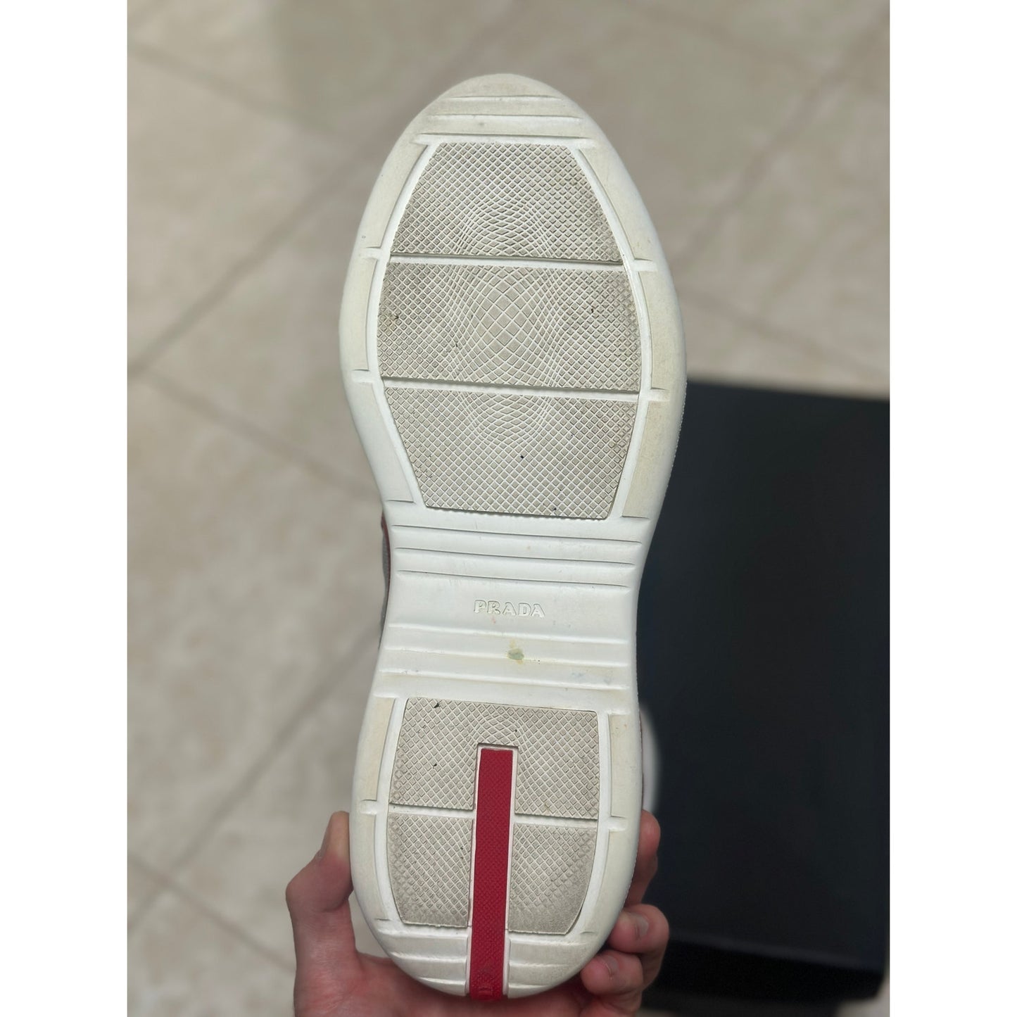 Prada America's Cup Sneakers Reddish Orange | Size 10Uk