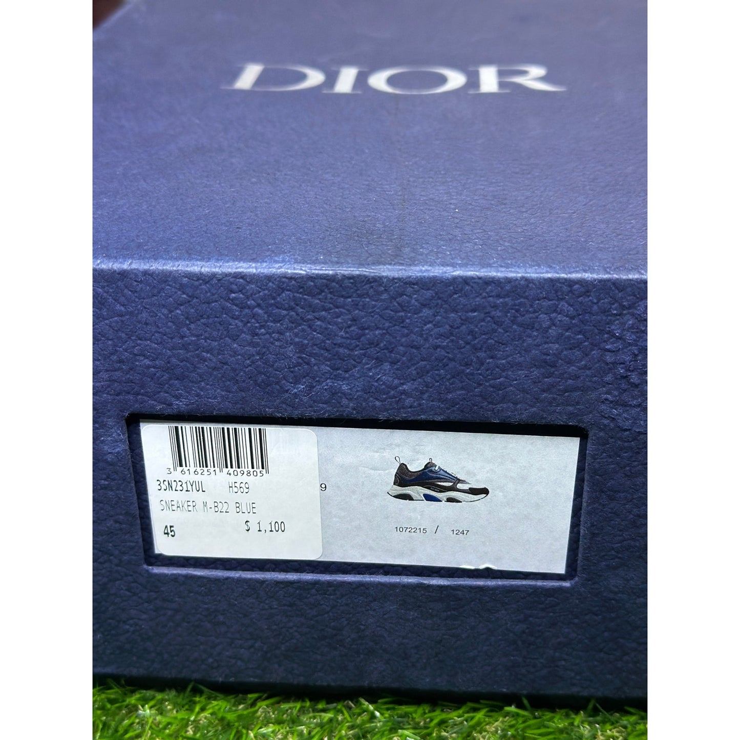 Size 12 - Dior B22 Navy Blue/Black/White Sneakers