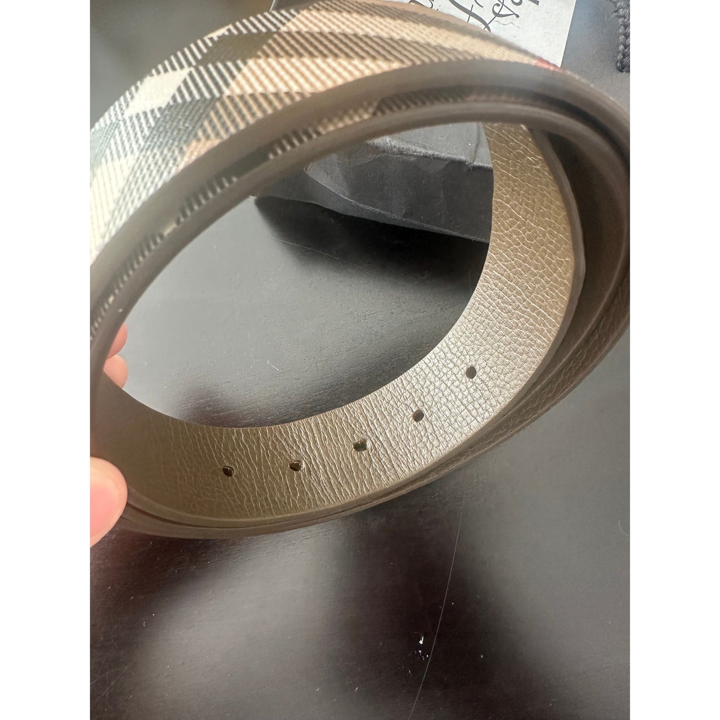 Burberry Vintage Check and Leather Belt