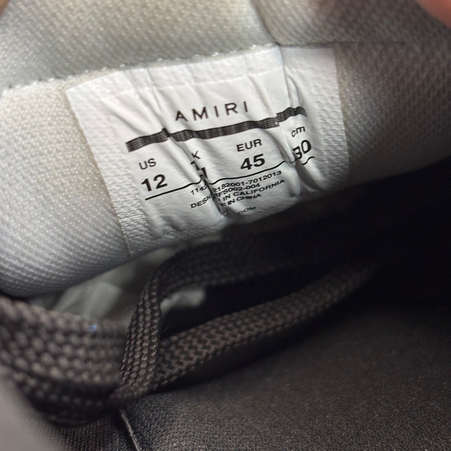 Amiri Skel Top Low Sneakers Black / White | Size 45 (12US)