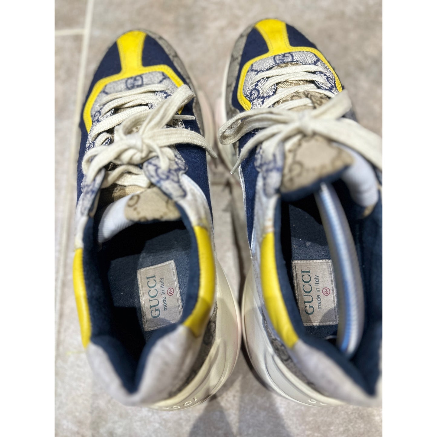 Gucci GG Rython ‘Beige White Yellow’ Size 8.5G