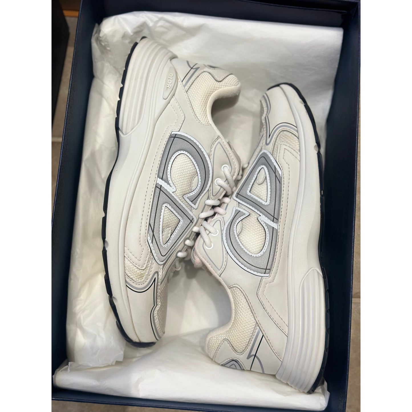 Size 9 - Dior B30 "White Grey" Sneakers