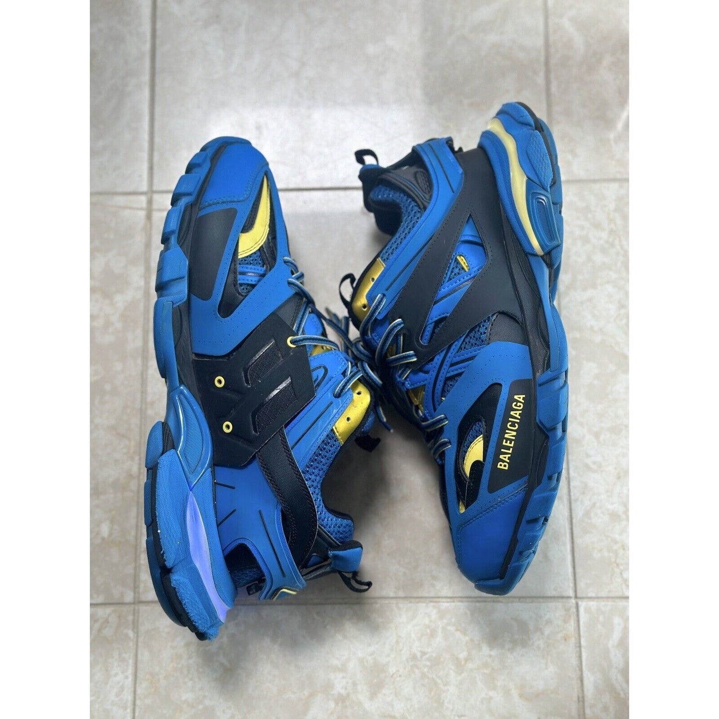 Size 11 - Balenciaga Track LED Sneaker Yellow Blue