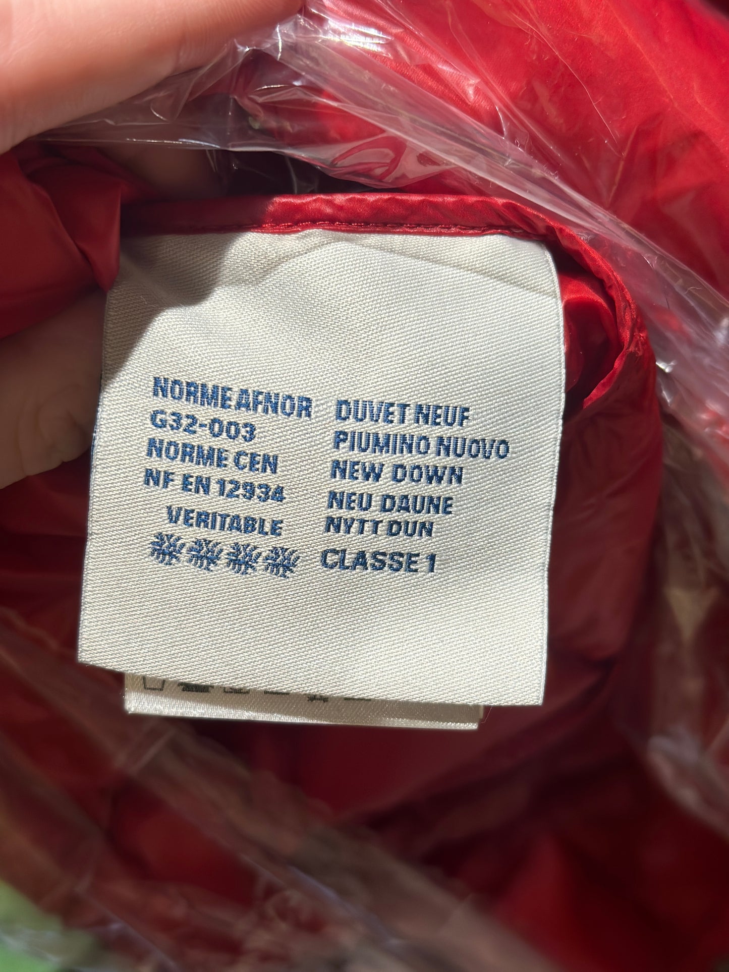 Large - Moncler Maya Red Down Light Jacket