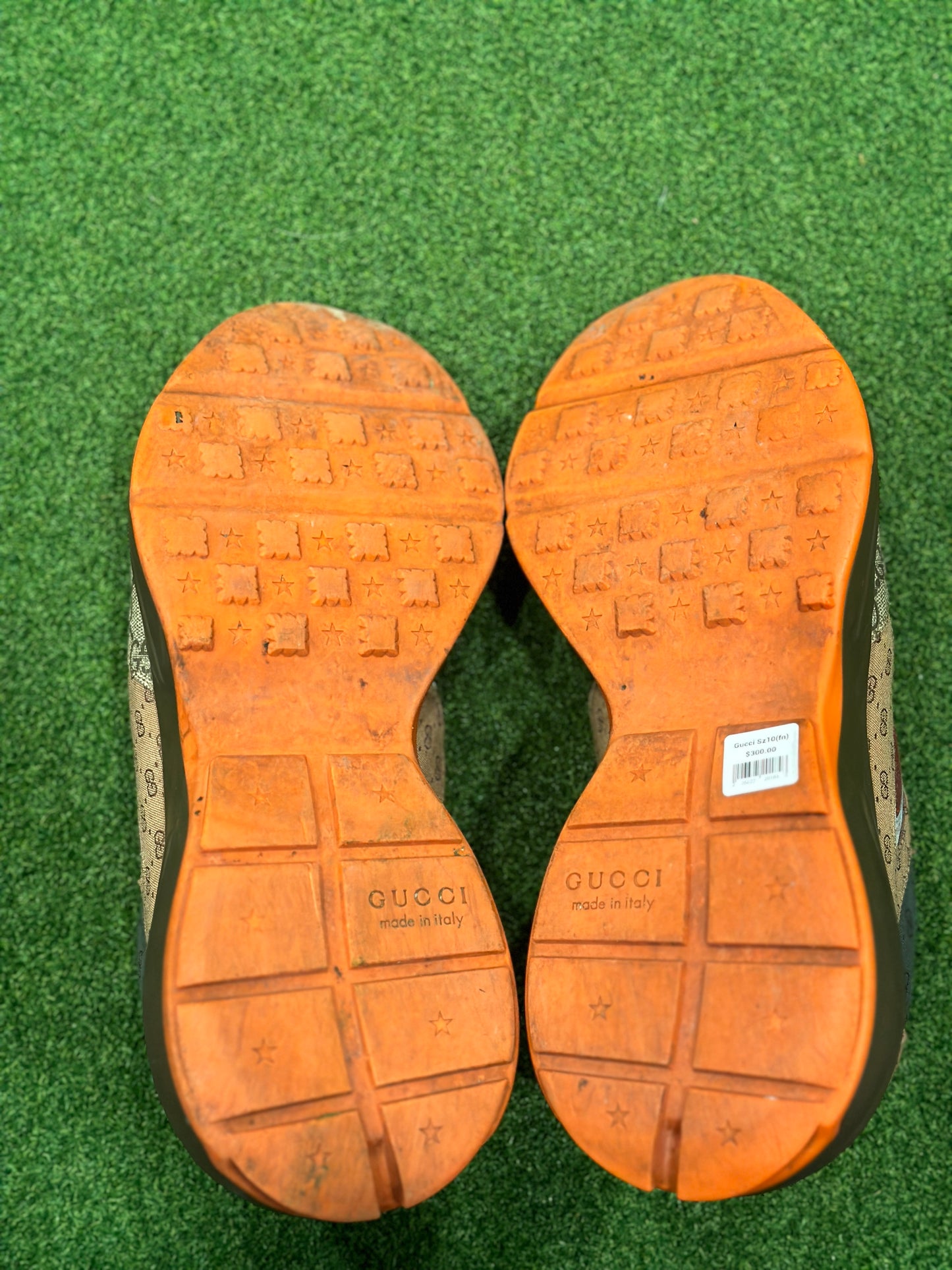 Size 11 - Gucci Rython Orange Brown Monogram Sneakers