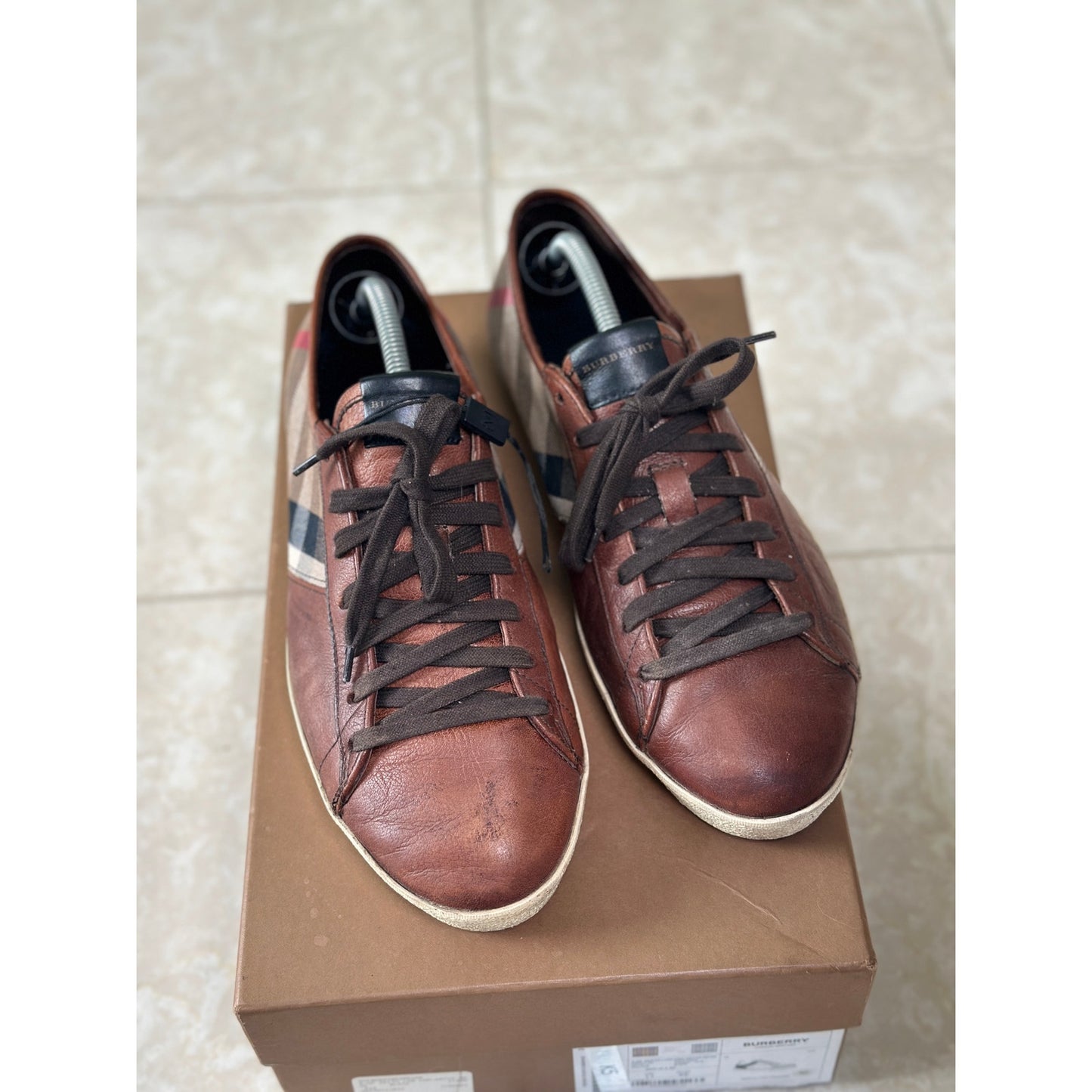 Size 10 - Burberry Low-Top Classic Checkered Sneakers