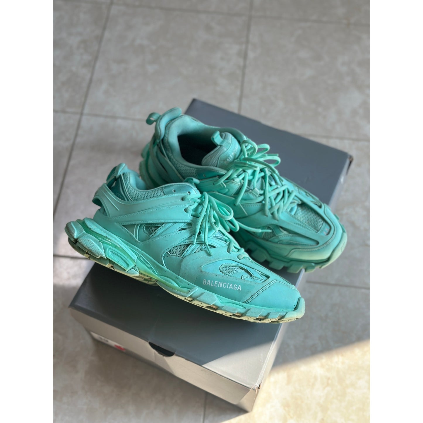 Size 11 - Balenciaga Mens Track Sneaker 'Mint'