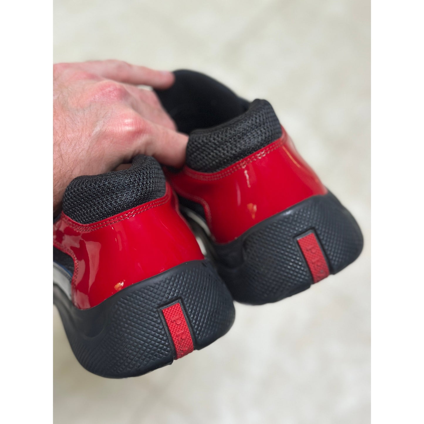 Prada America's Cup Sneakers Royal Blue Red | Size 10Uk