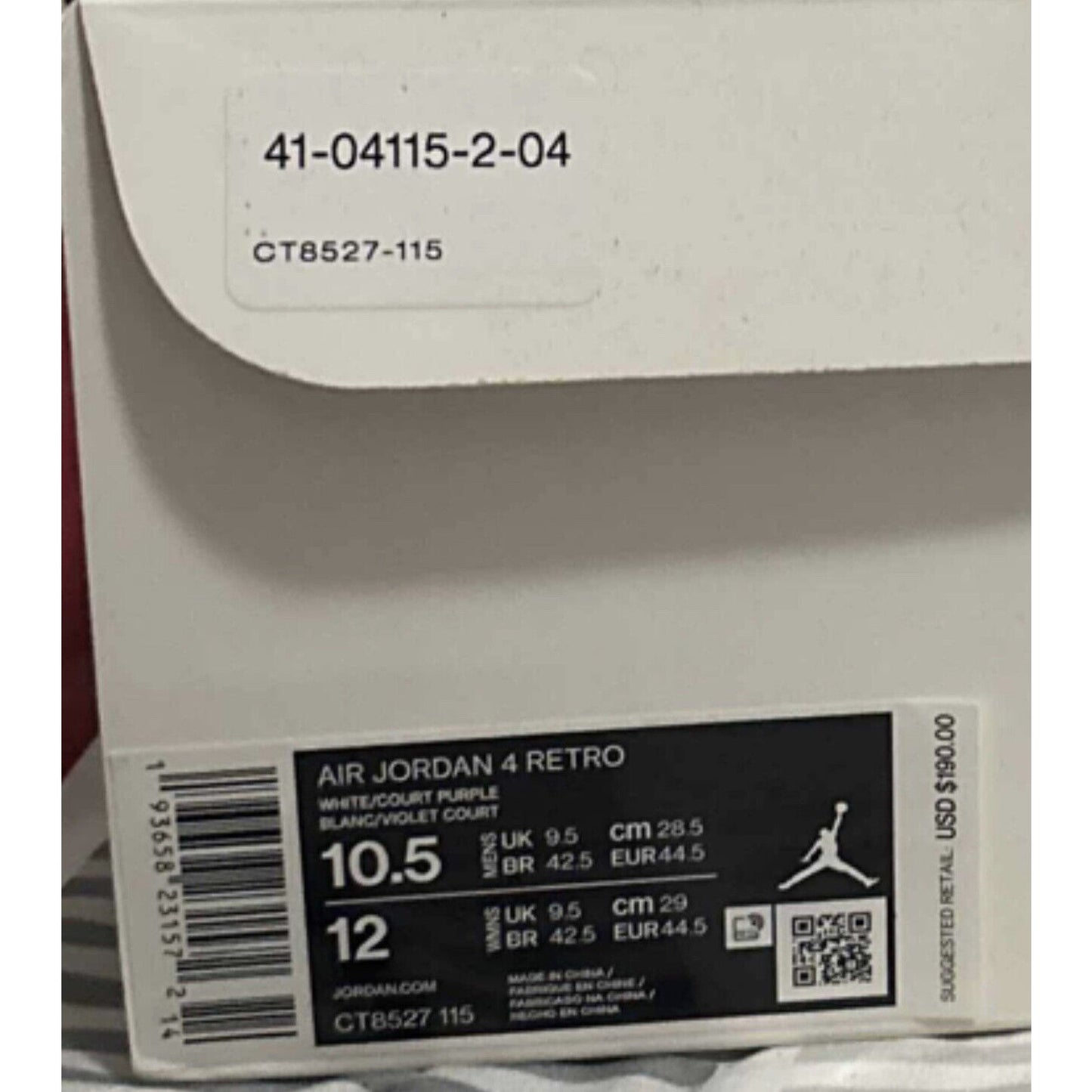 Size 10.5 - Jordan 4 Retro Mid Purple Metallic