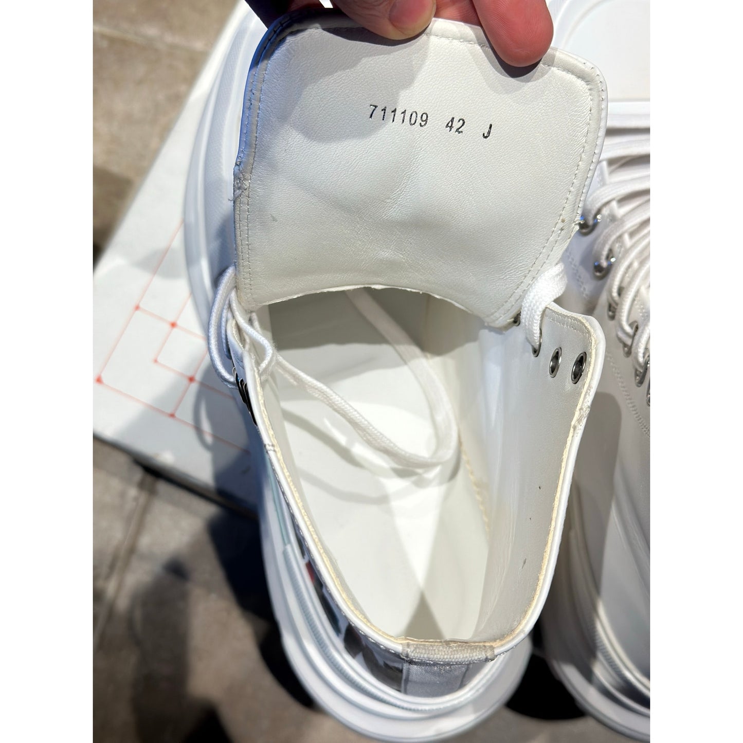 Size 9 - Alexander McQueen “High Top Lug Sole Sneakers”