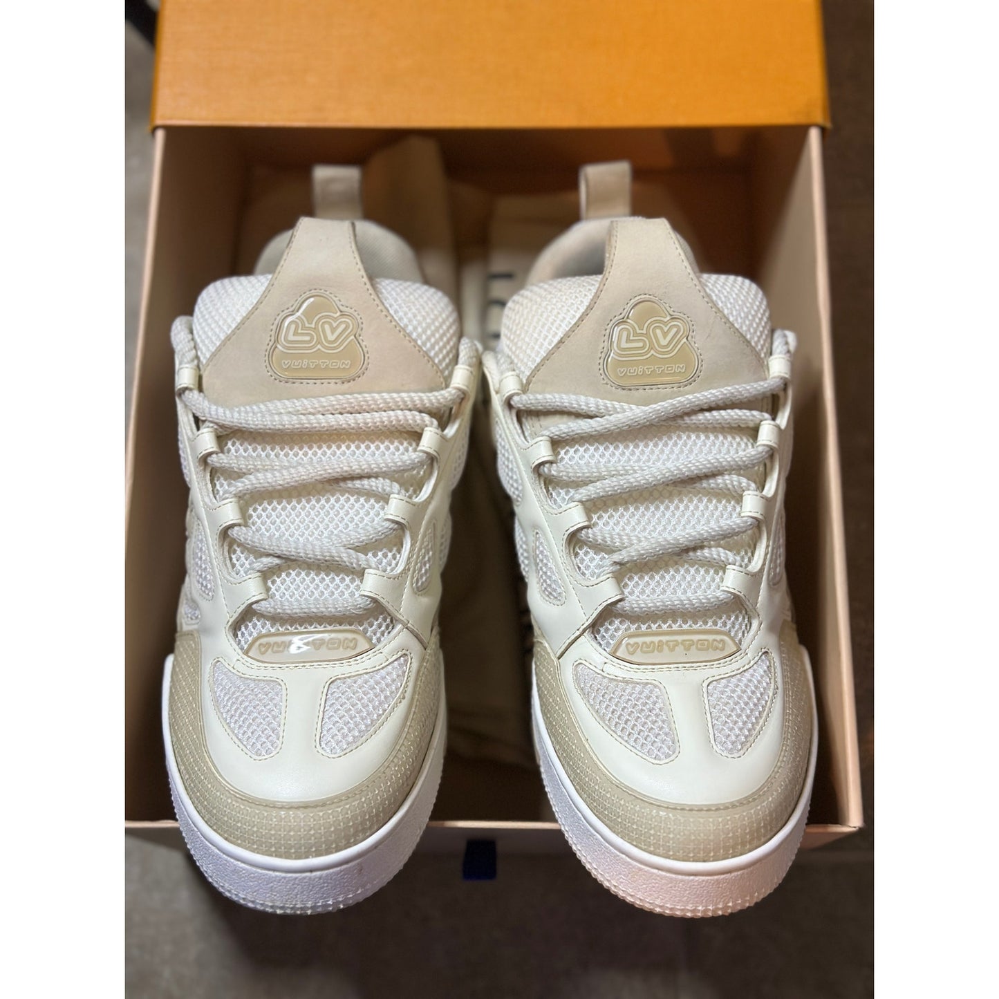 Louis Vuitton LV Skate "Beige/White" Trainer Size 8.5UK