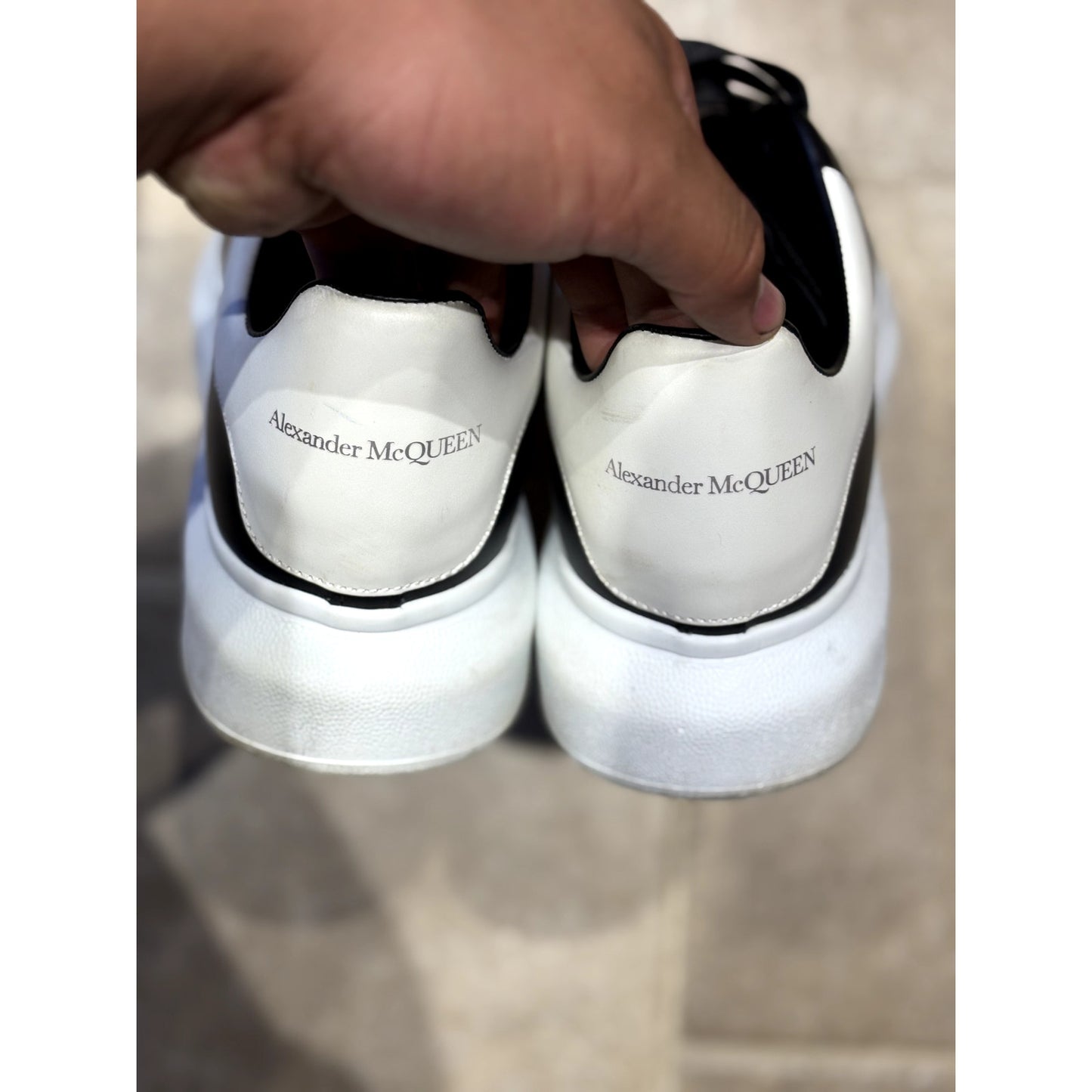 Size 10 - Alexander McQueen Oversized Sneakers Black / White
