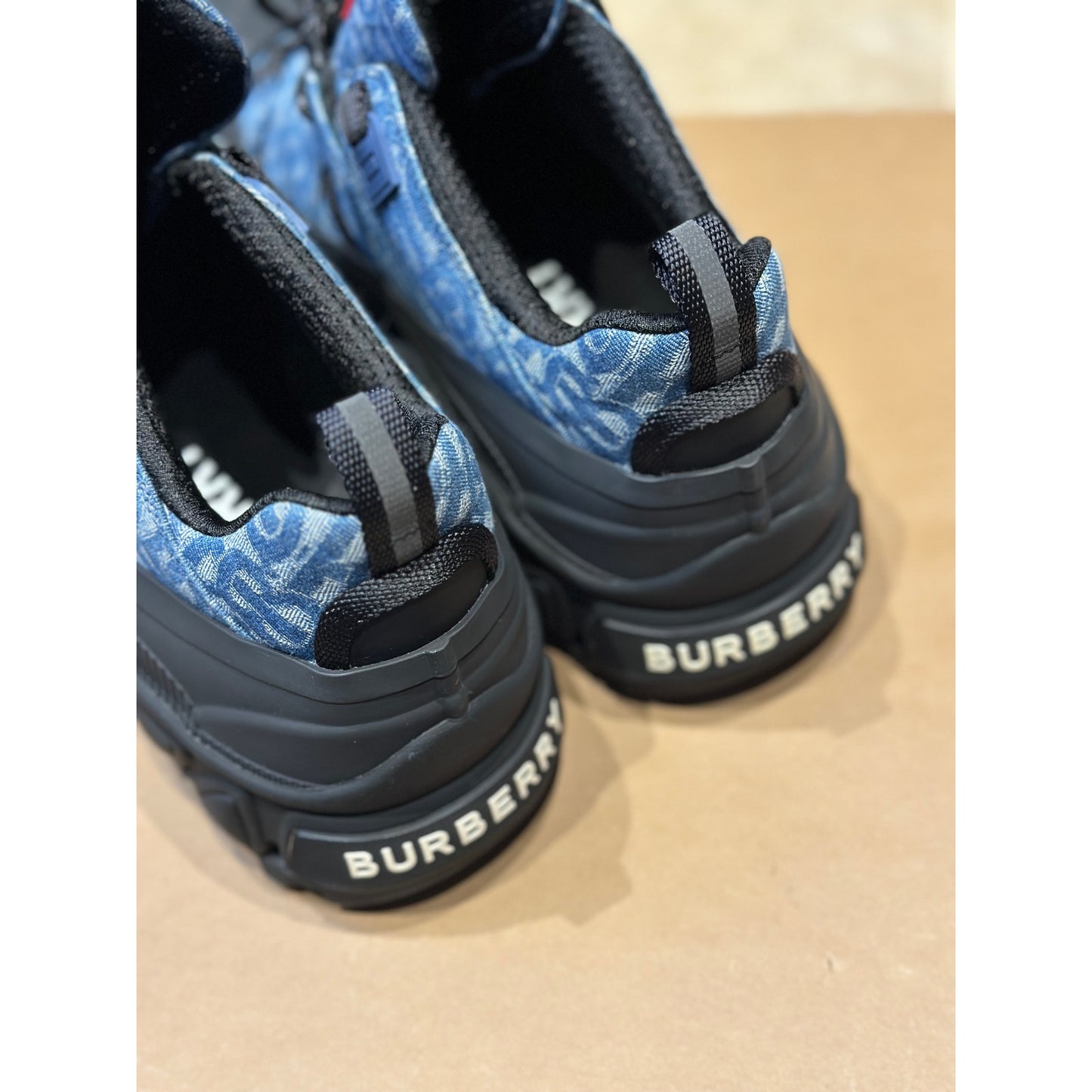 Burberry Arthur Monogram Print Sneaker Blue | Size 11US