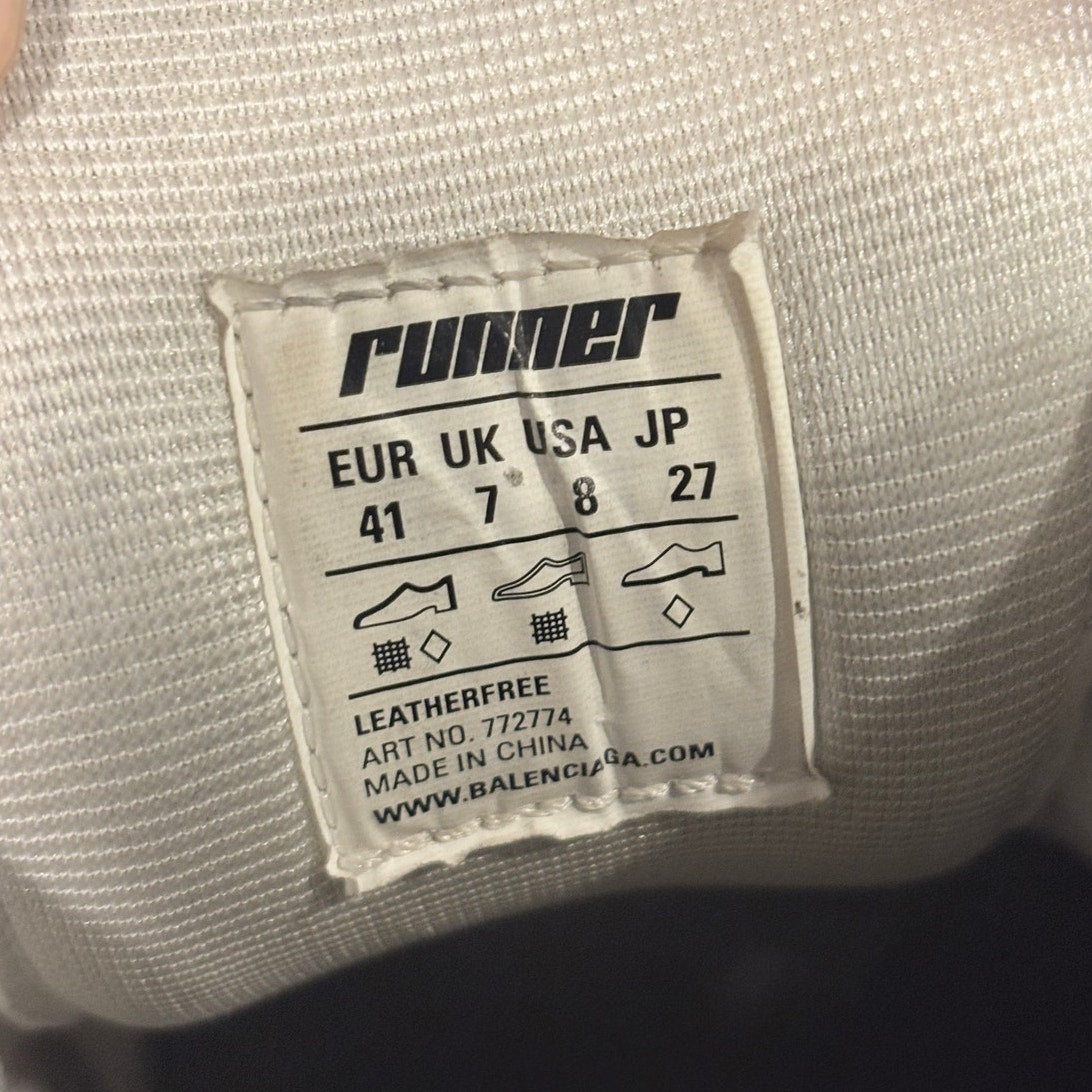 Balenciaga Runner Gradient Sneakers "White Dark Green Blue"