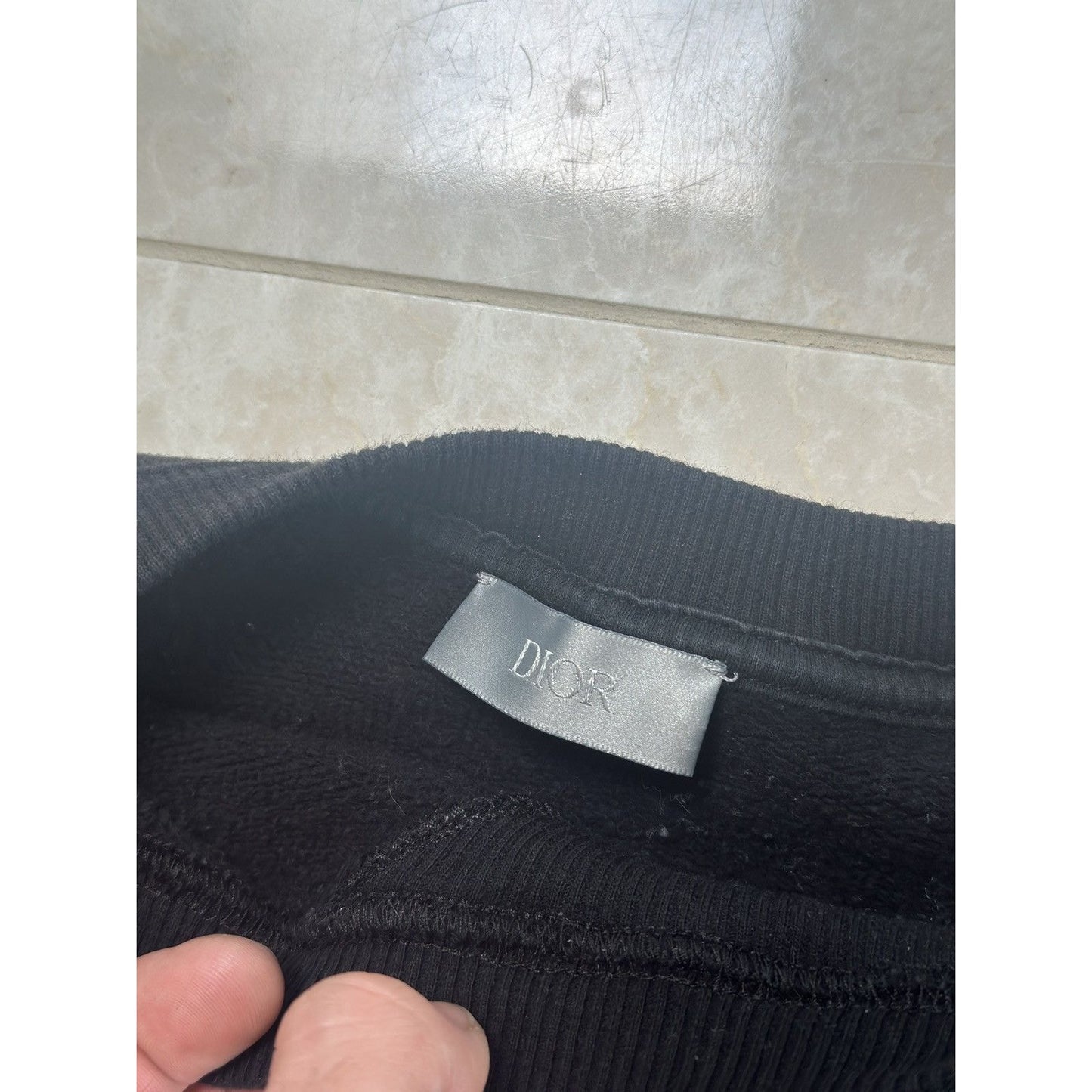 Medium DIOR SS20 Daniel Arsham Faded 3D Logo Print Crewneck