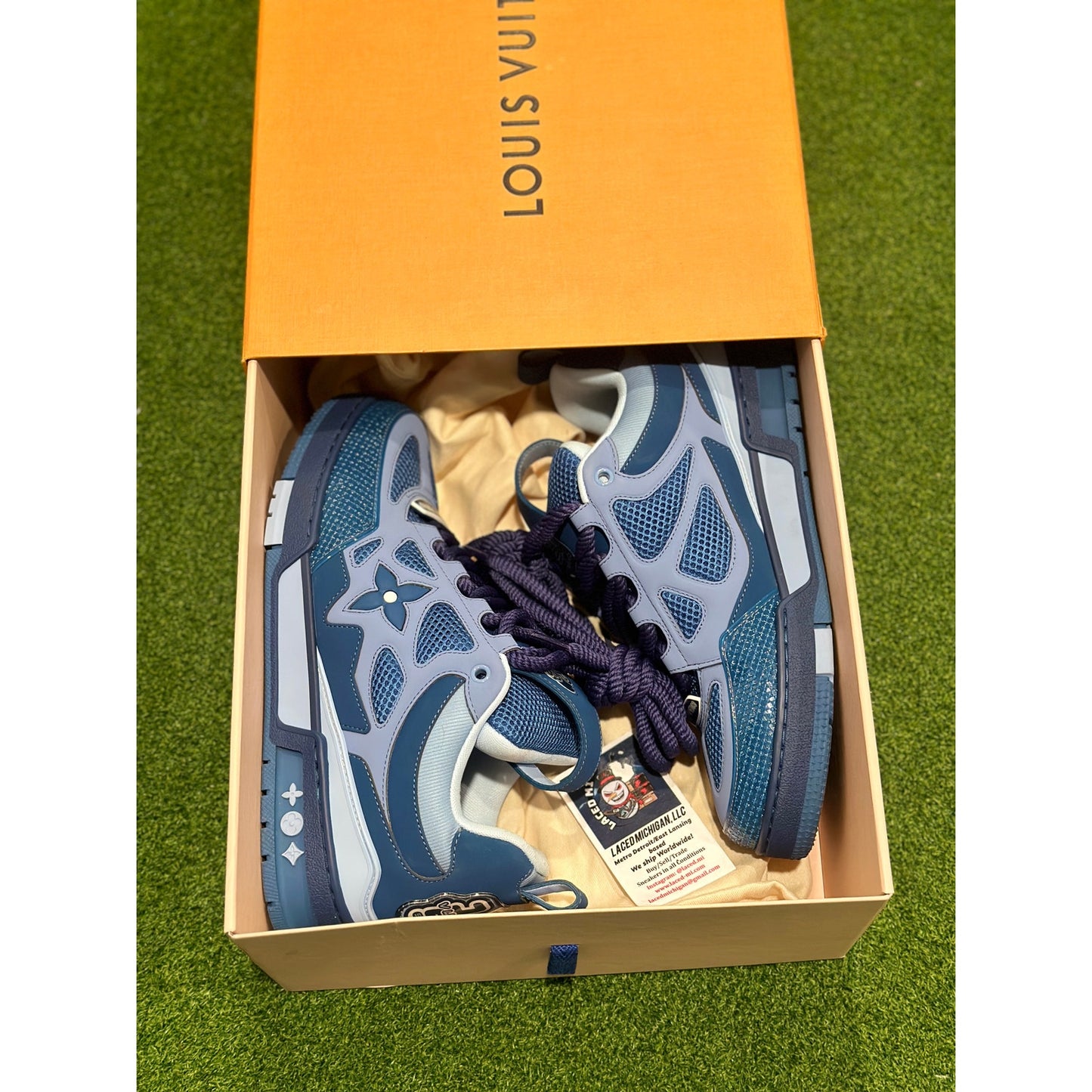Size 9 - Louis Vuitton Skate Sneaker Blue