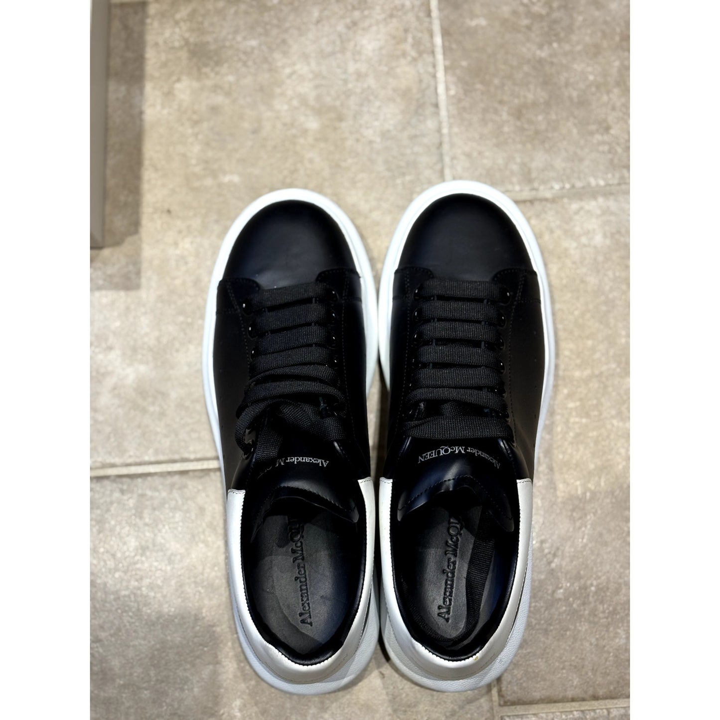 Size 10 - Alexander McQueen Oversized Sneakers Black / White