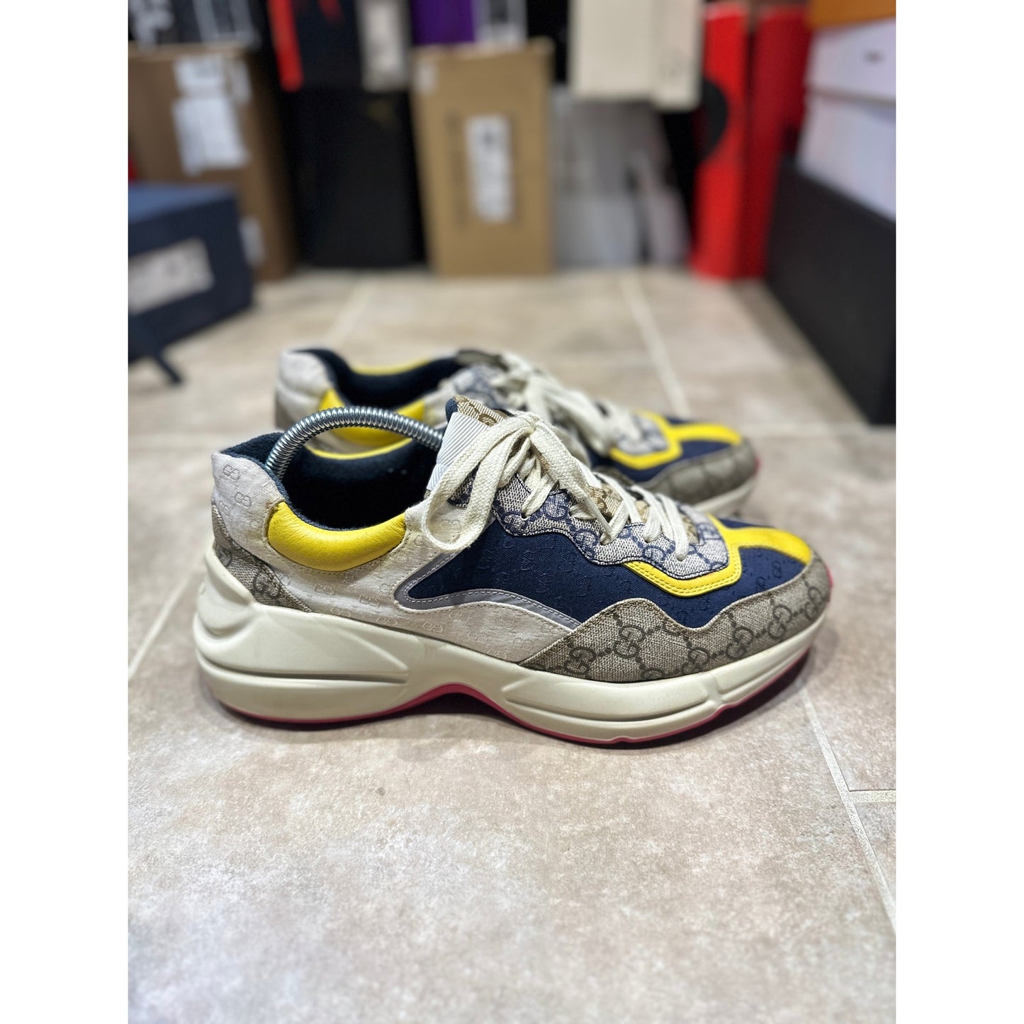 Gucci GG Rython ‘Beige White Yellow’ Size 8.5G
