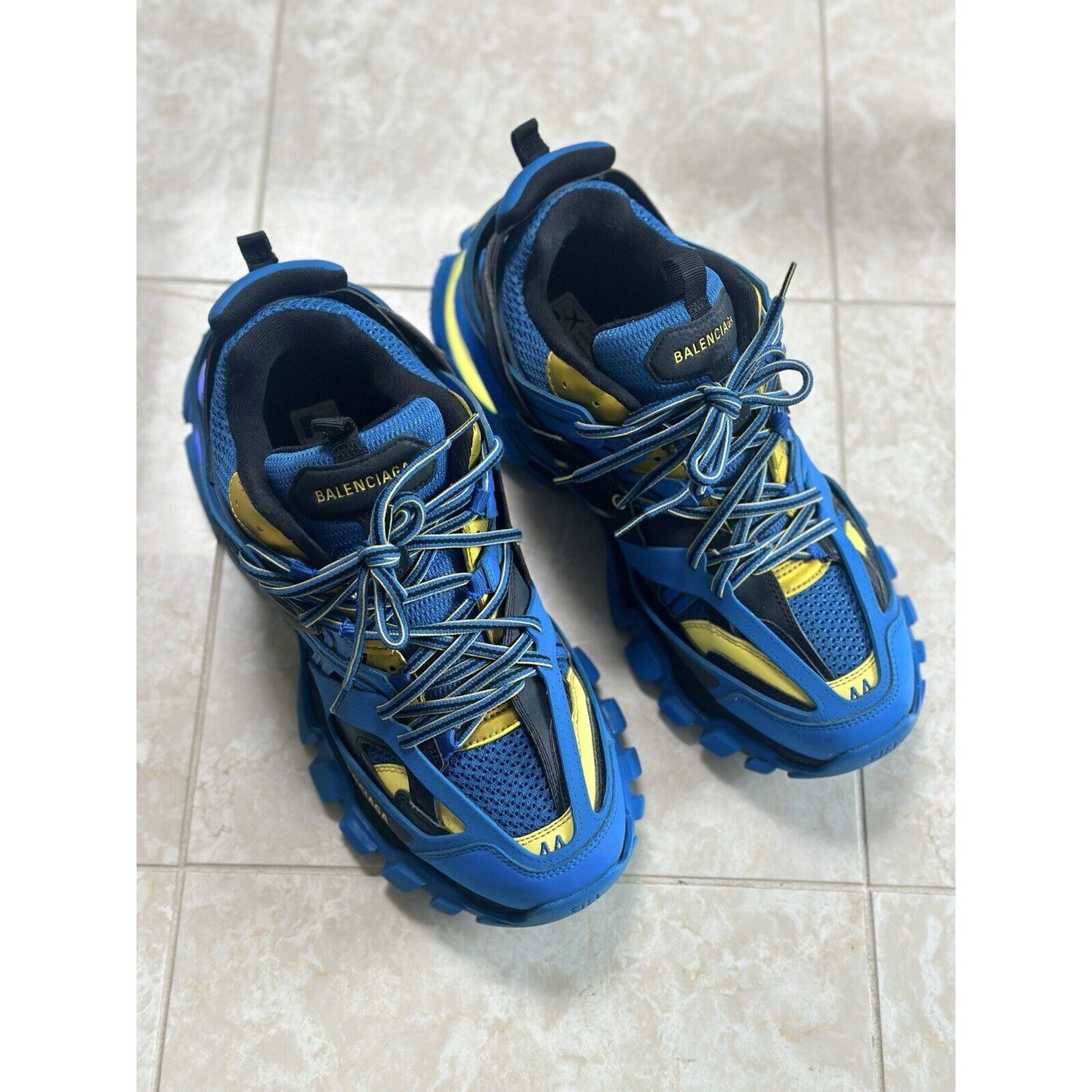 Size 11 - Balenciaga Track LED Sneaker Yellow Blue