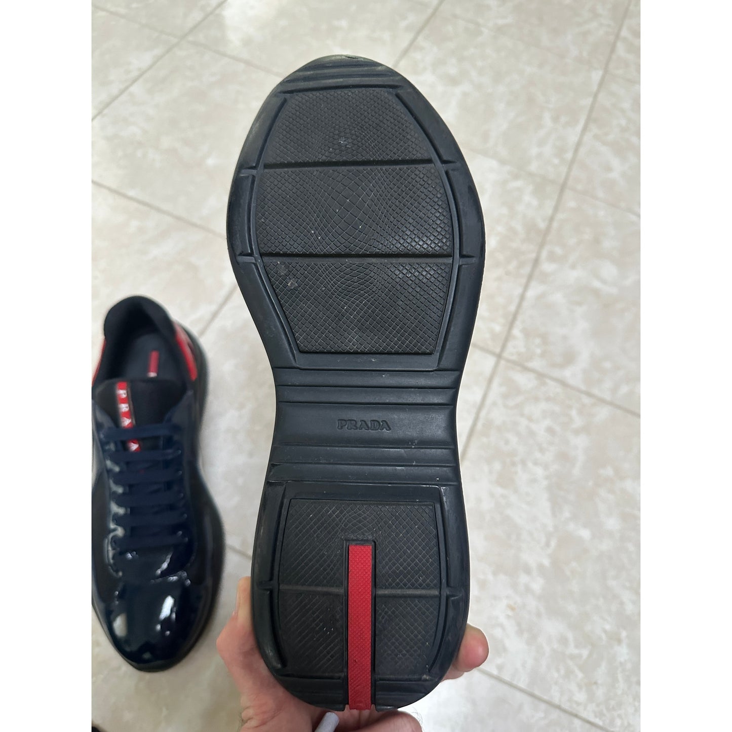 Prada America's Cup Sneakers Royal Blue Red | Size 10Uk