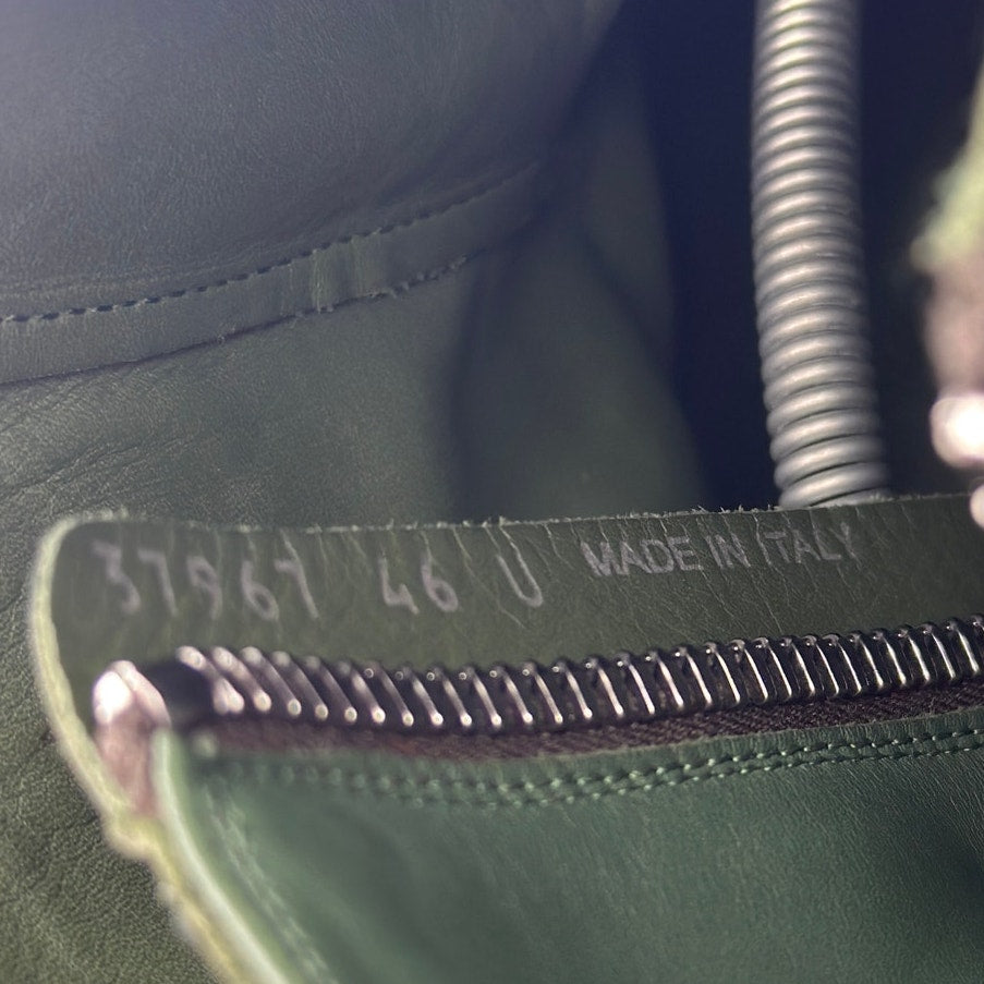 Size 13 - Rick Owens Green Leather High Sneakers