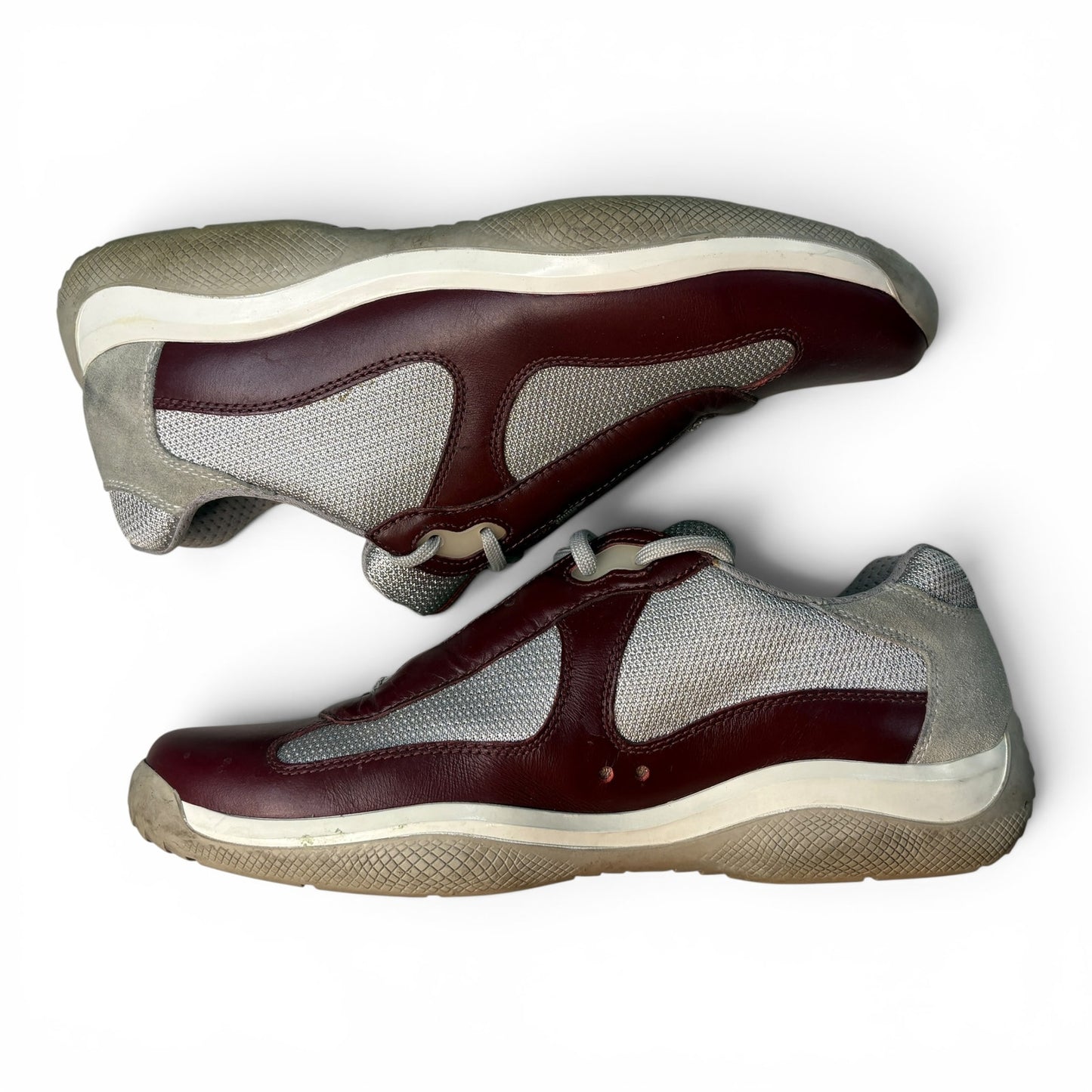 Prada America's Cup Sneakers Red / Grey Suede | Size 9UK