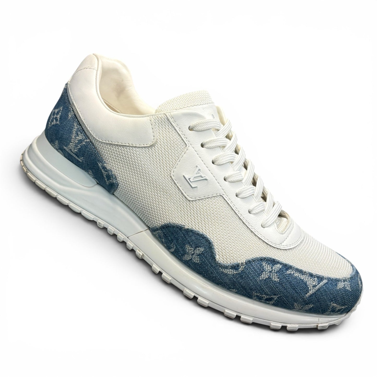 Louis Vuitton Runaway Sneakers White & Denim Monogram | 9LV