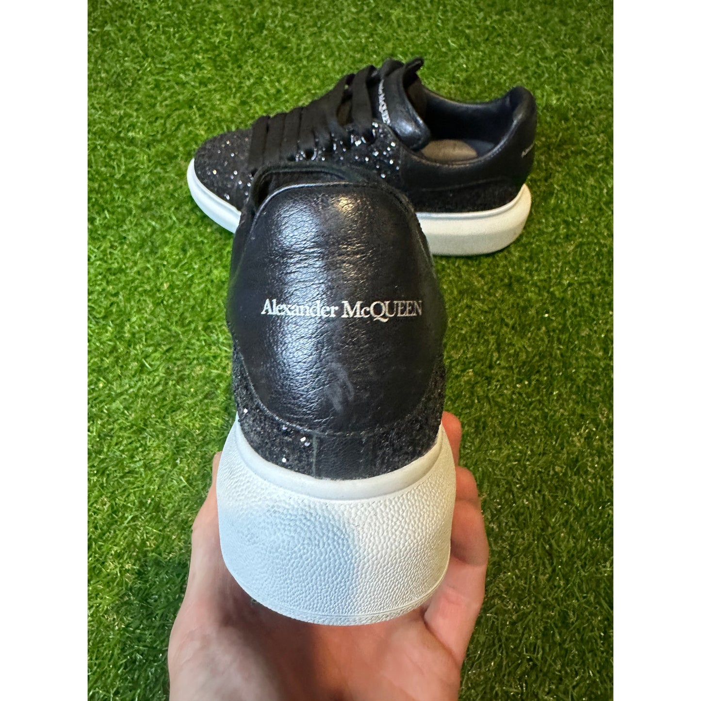 Alexander McQueen Wmns Sneaker 'Black White Glitter' | SZ 8W