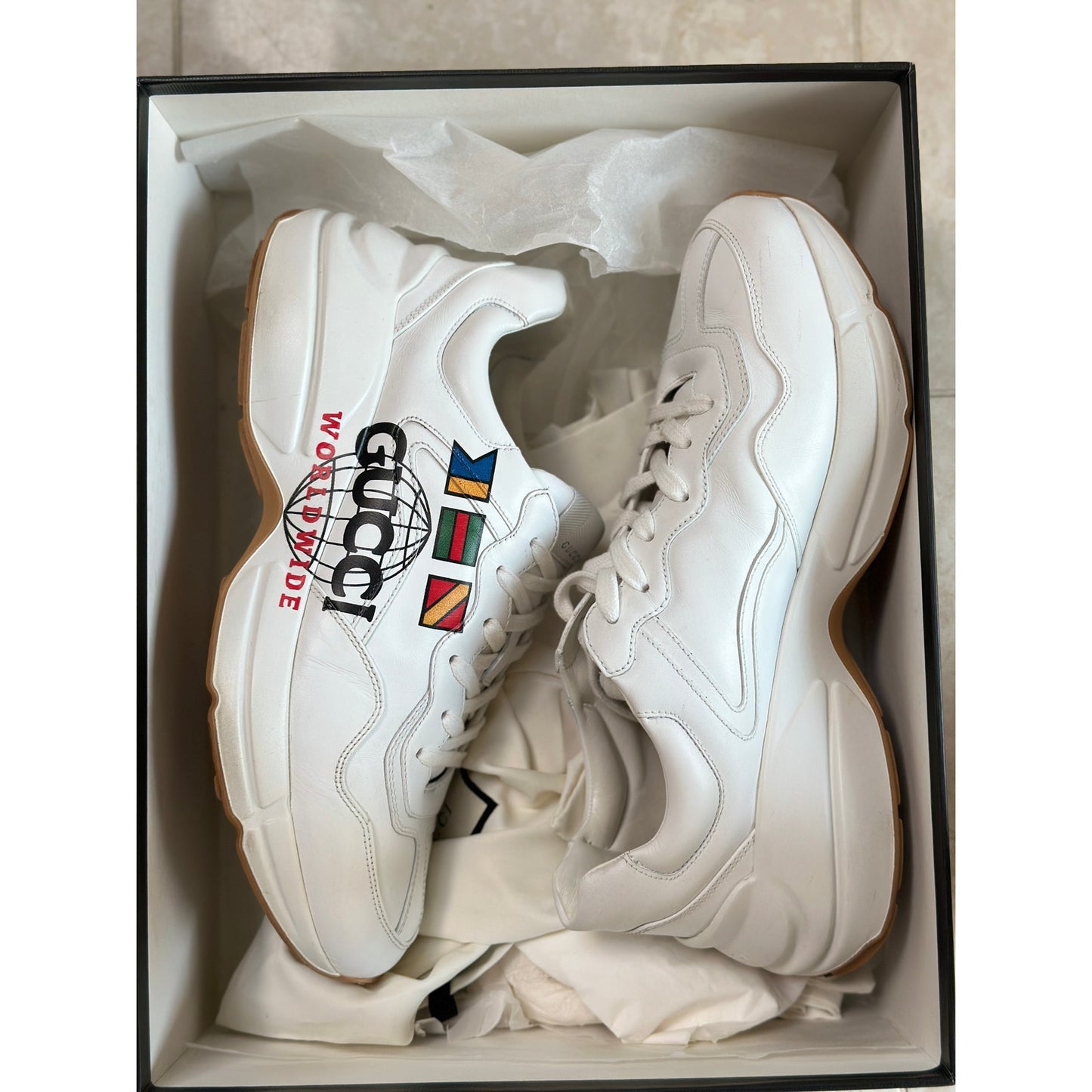 Gucci Rython Sneakers "Gucci Worldwide" | Size 8G / 9US