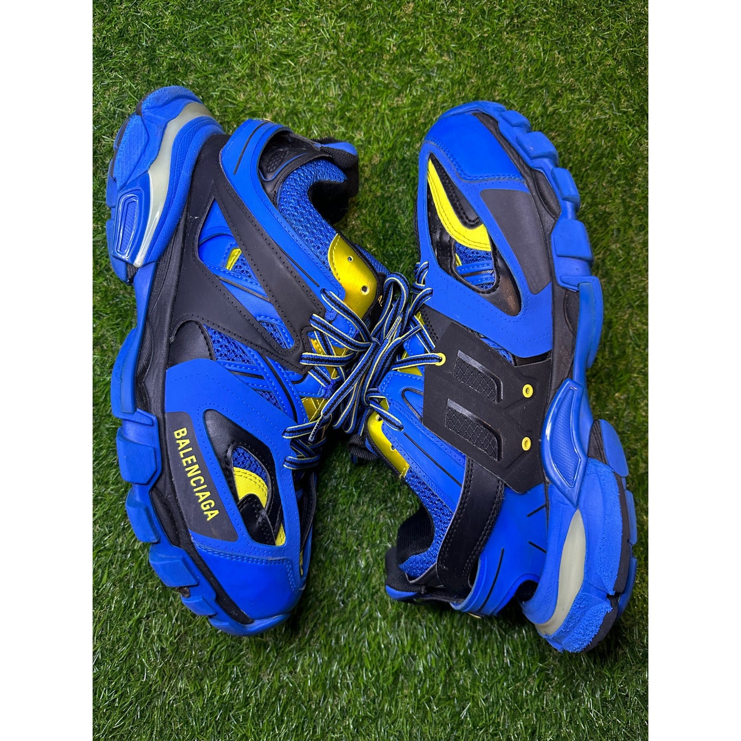 Size 10 - Balenciaga LED Track Runner Blue/Black/Yellow